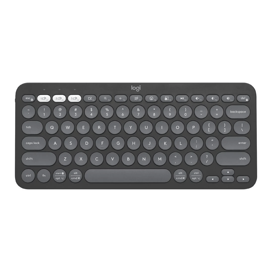 1 Logitech K380s Pebble 2 Keys Wireless Keyboard Graphite, 1 of 6