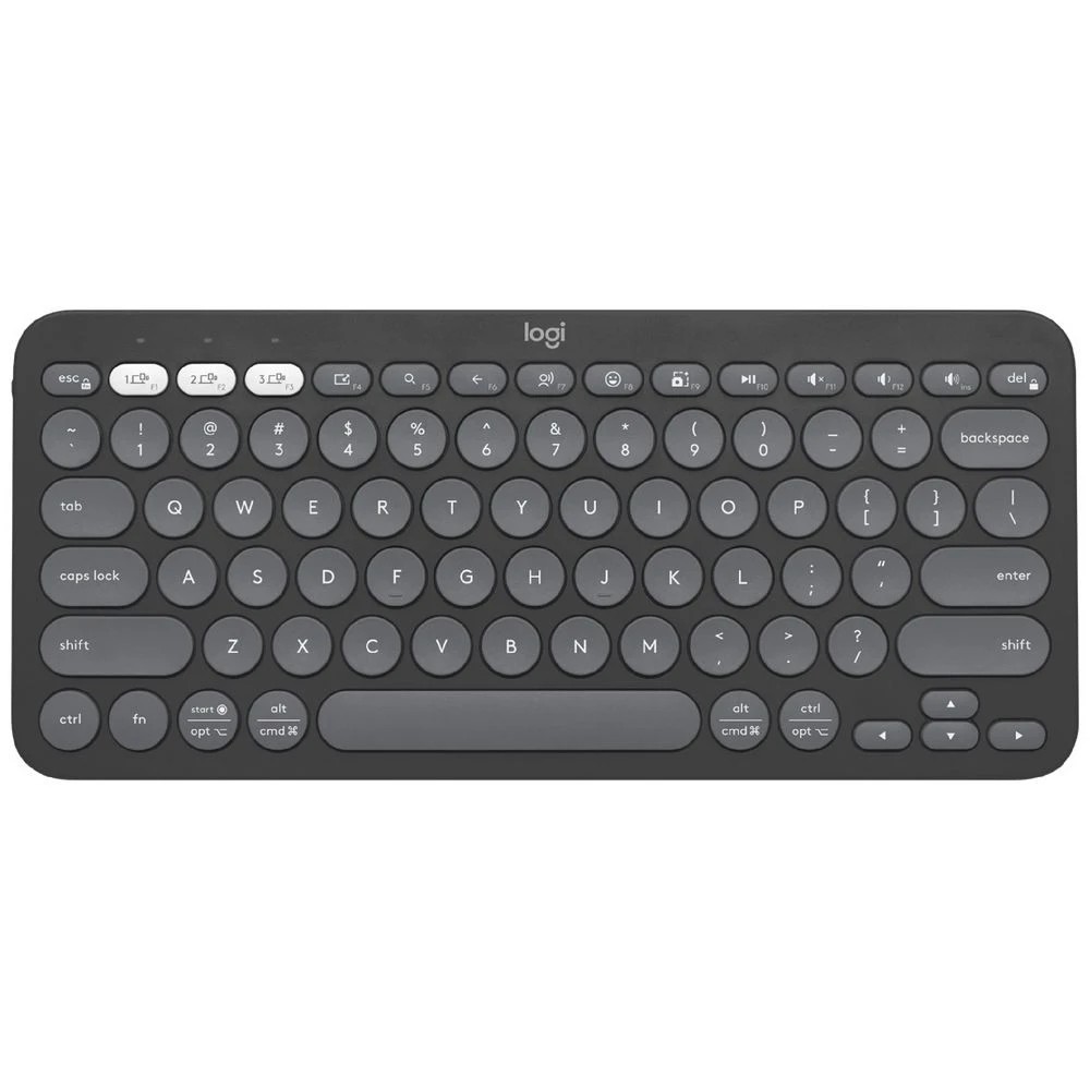 1 Logitech K380s Pebble 2 Keys Wireless Keyboard Graphite, 1 of 6