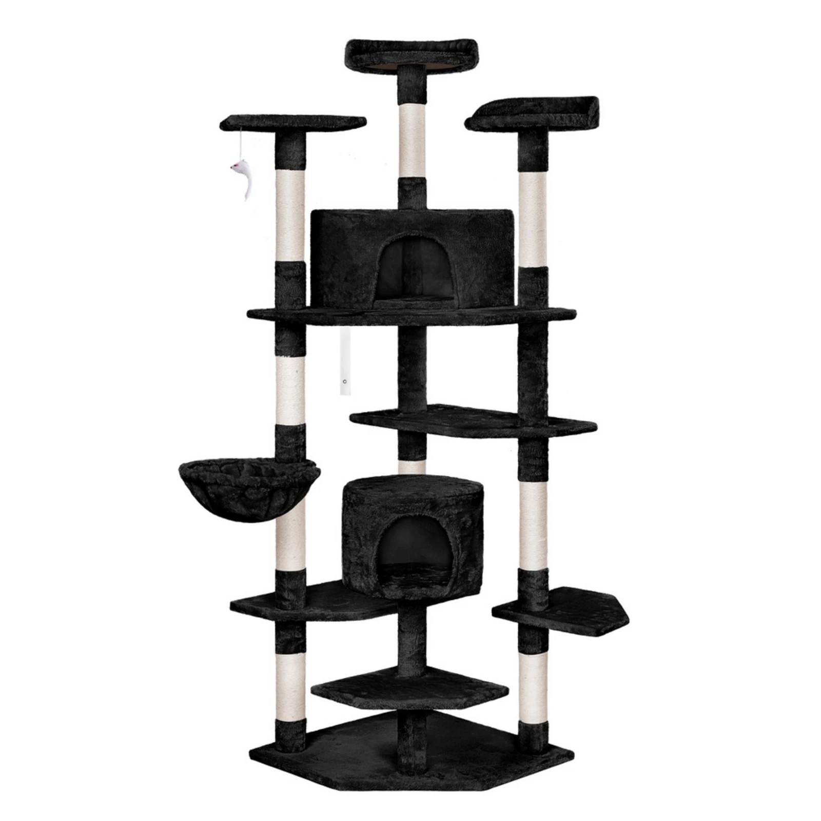1 Beastie Cat Tree Scratching Post 203CM - Black, 1 of 4