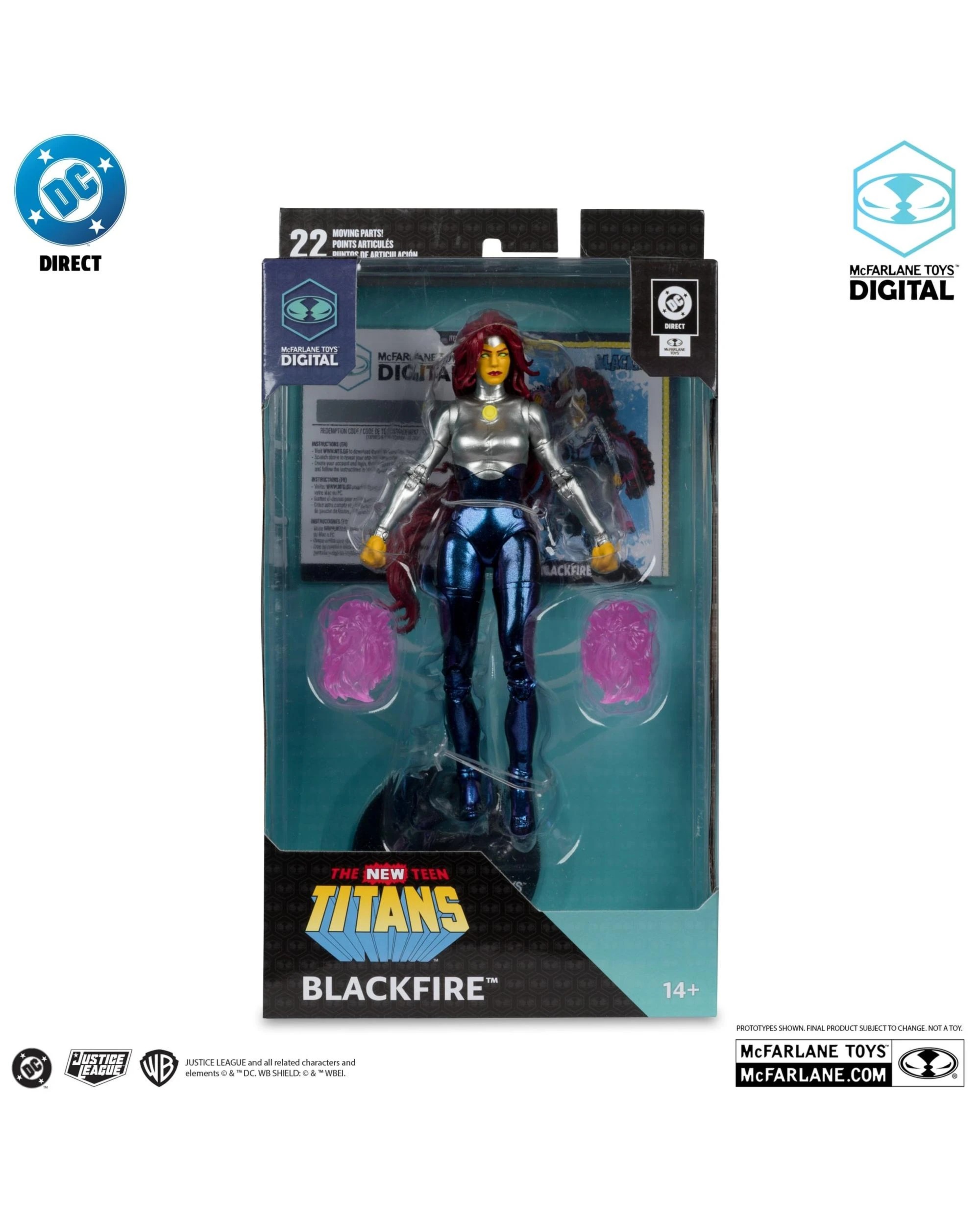 7 McFarlane Digital DC Direct The New Teen Titans Blackfire 7 inch Action Figure, 7 of 9