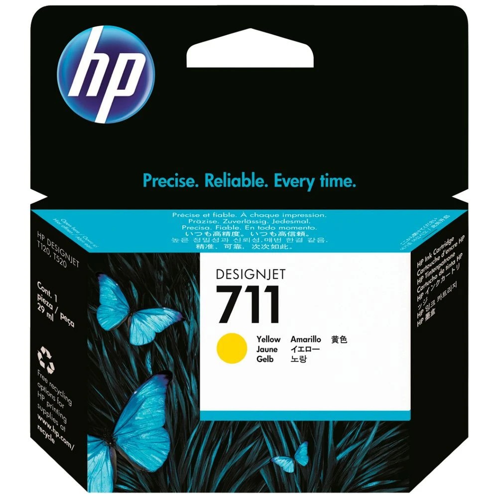 1 HP 711 Ink Cartridge Yellow 29mL, 1 of 1