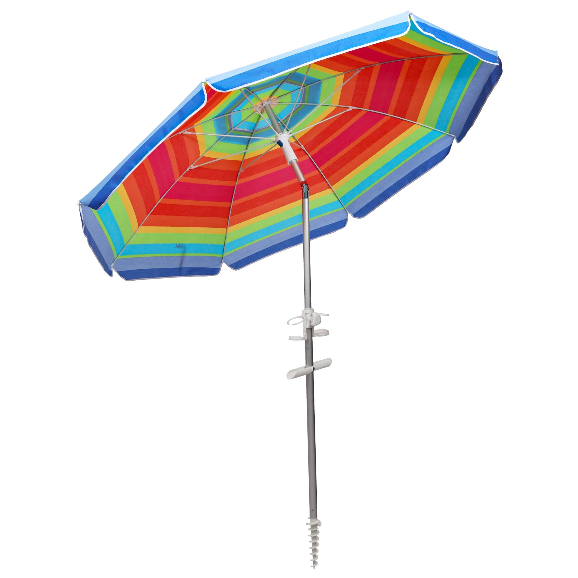2 Mountview Outdoor Beach Umbrella 200cm Rainbow - Multi, 2 of 8