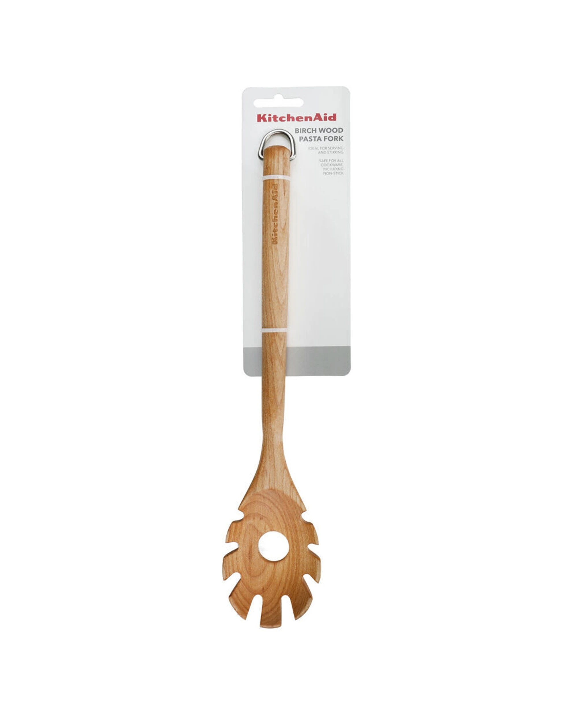3 KitchenAid Birchwood Pasta Server 4PK Wooden Cooking Kitchen Utensil - Beige, 3 of 6