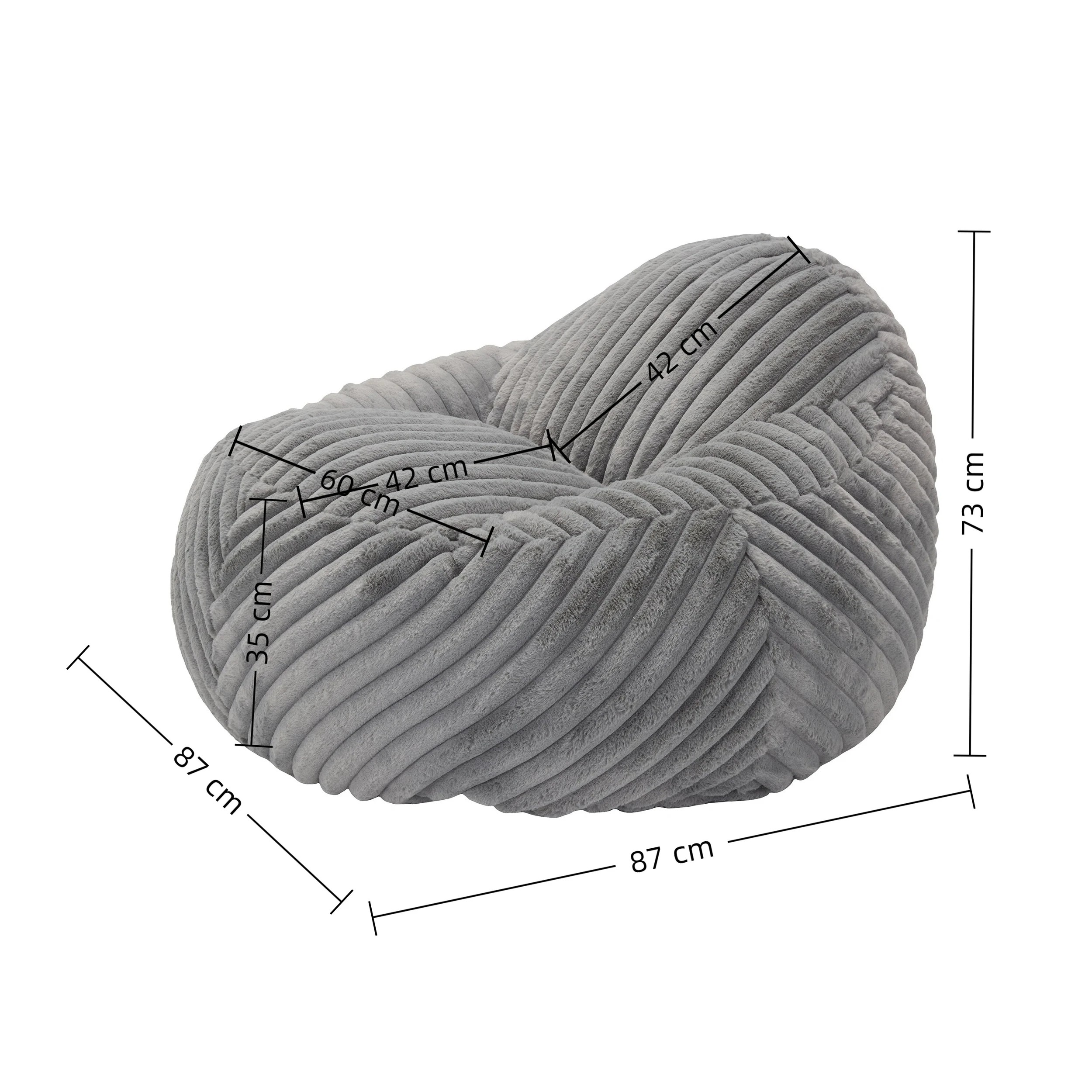 7 IHOMDEC Stripe L Shape Upholstery Compression Sofa - Grey, 7 of 10