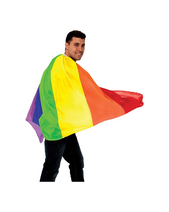 Rubies Rainbow Cape Adult Mardi Gras Pride March Costume - Multi