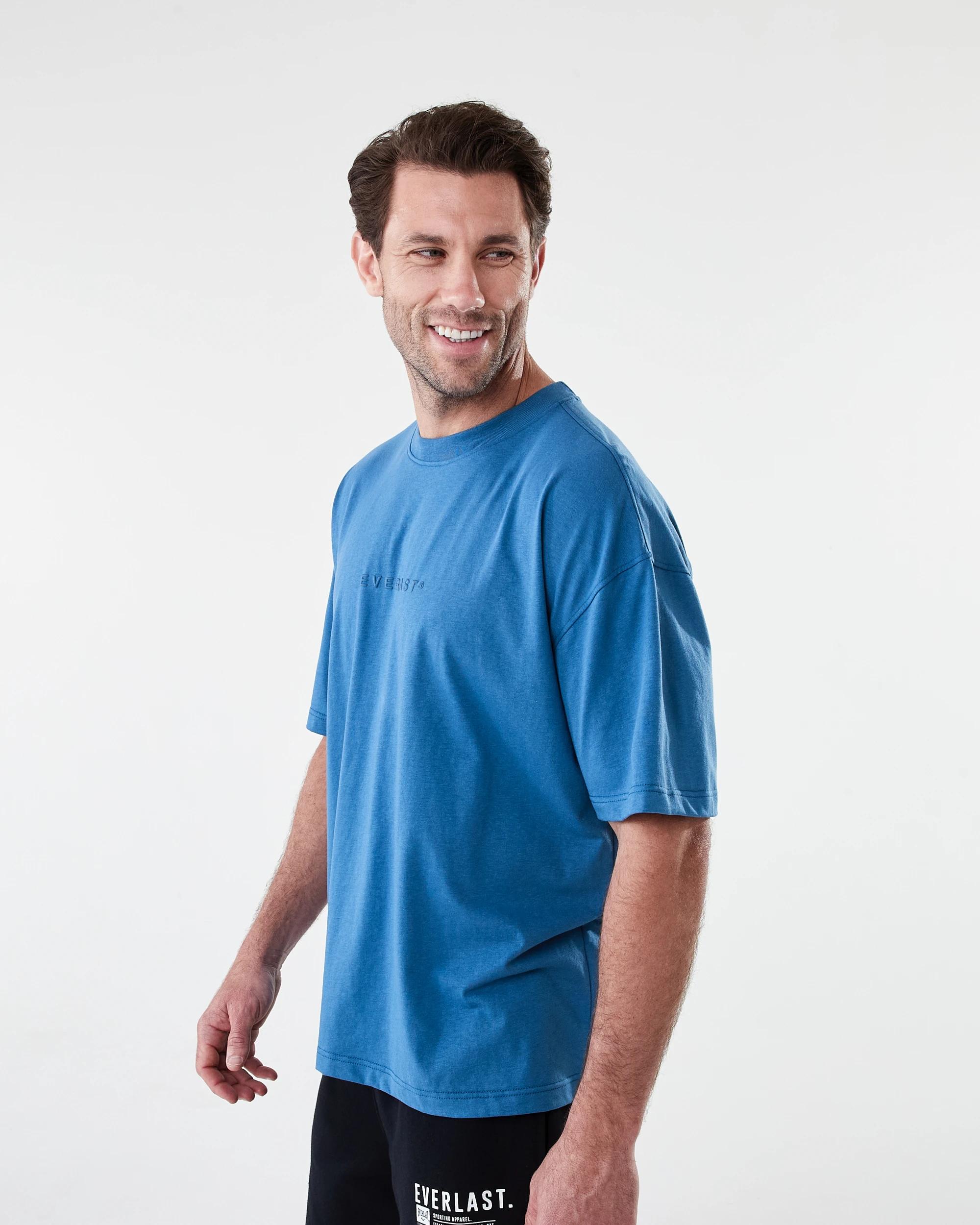 2 Everlast Mens Athletic Crew Neck T-shirt Fed Blue, 2 of 6