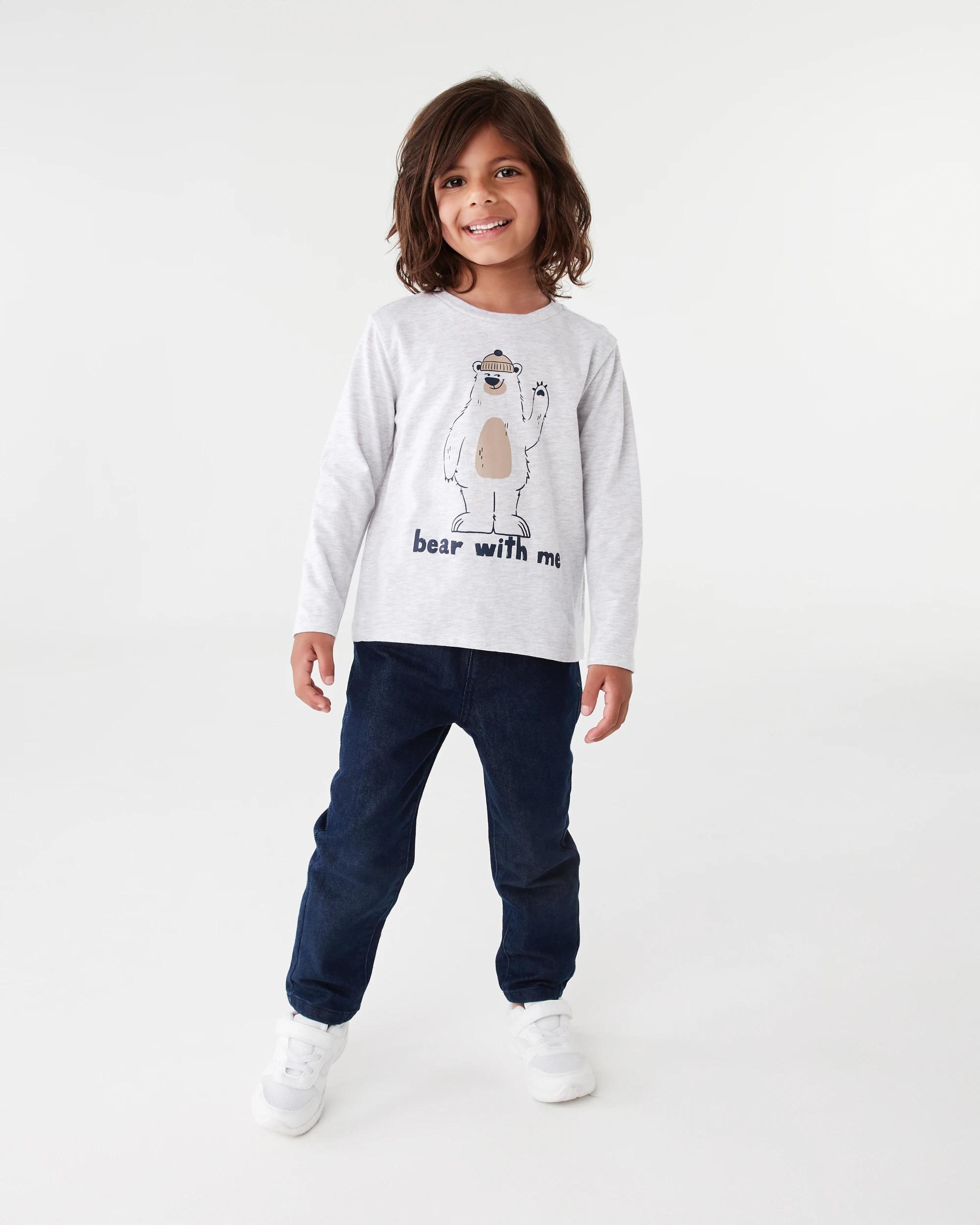5 Long Sleeve Print T-shirt Gry Animal, 5 of 6
