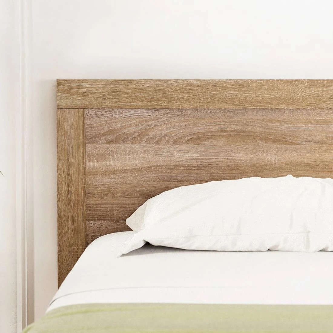 5 Artiss Bed Frame Double Size Wooden OATMEAL - Natural, 5 of 7