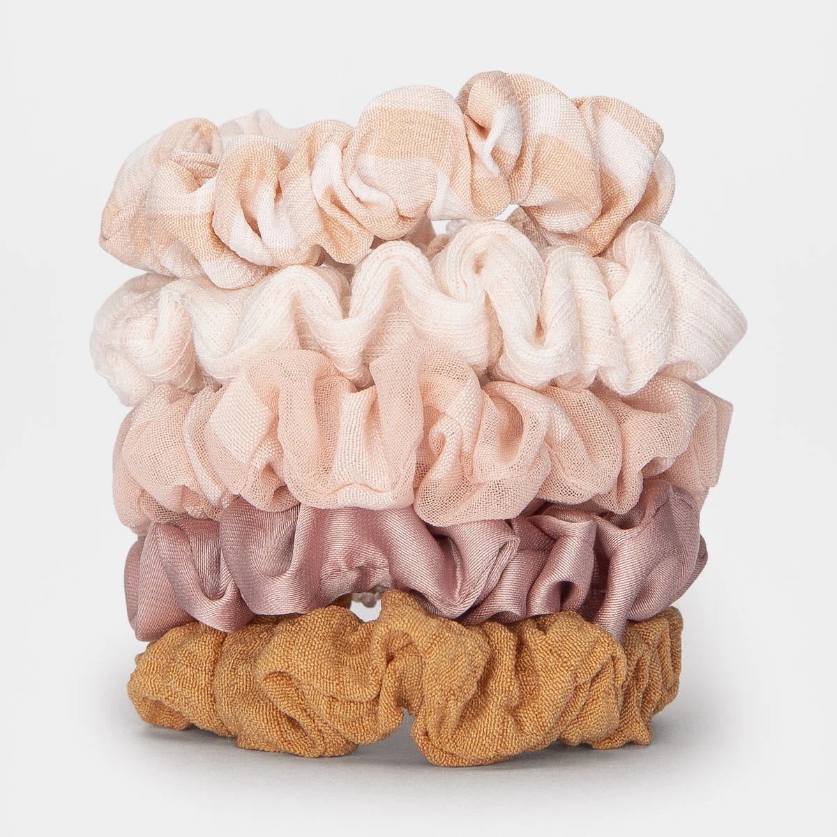 2 5 Pack Mini Hair Scrunchies, 2 of 5