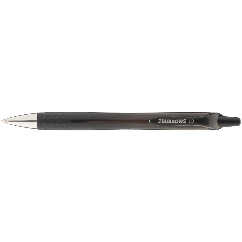 5 J.Burrows Retractable Ballpoint Pens Black 12 Pack, 5 of 5