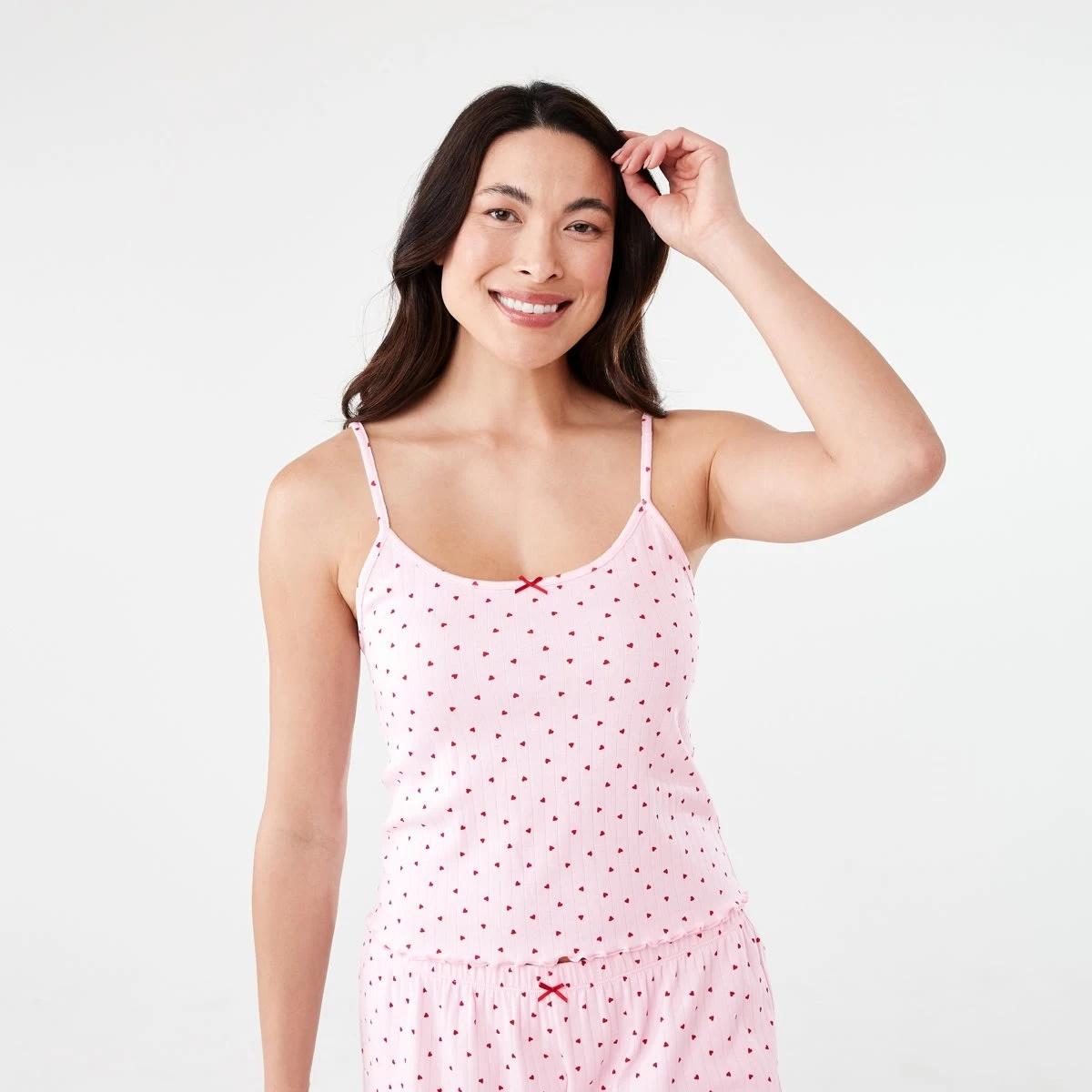 1 Rib Sleep Cami HEARTS BALLERINA, 1 of 7