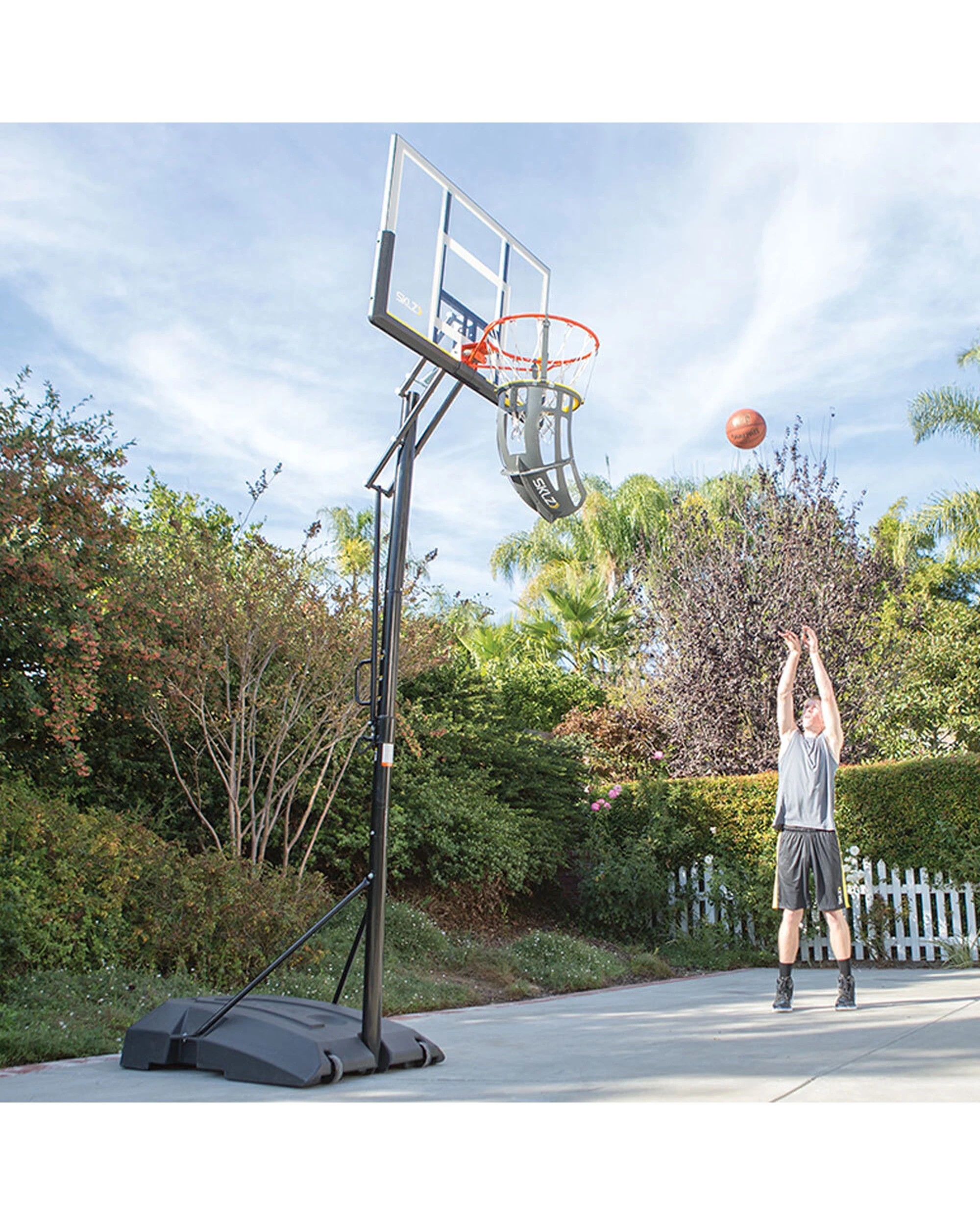 3 Sklz Kick Out 360 Basketball Hoop Rebounder Return System - Grey, 3 of 4