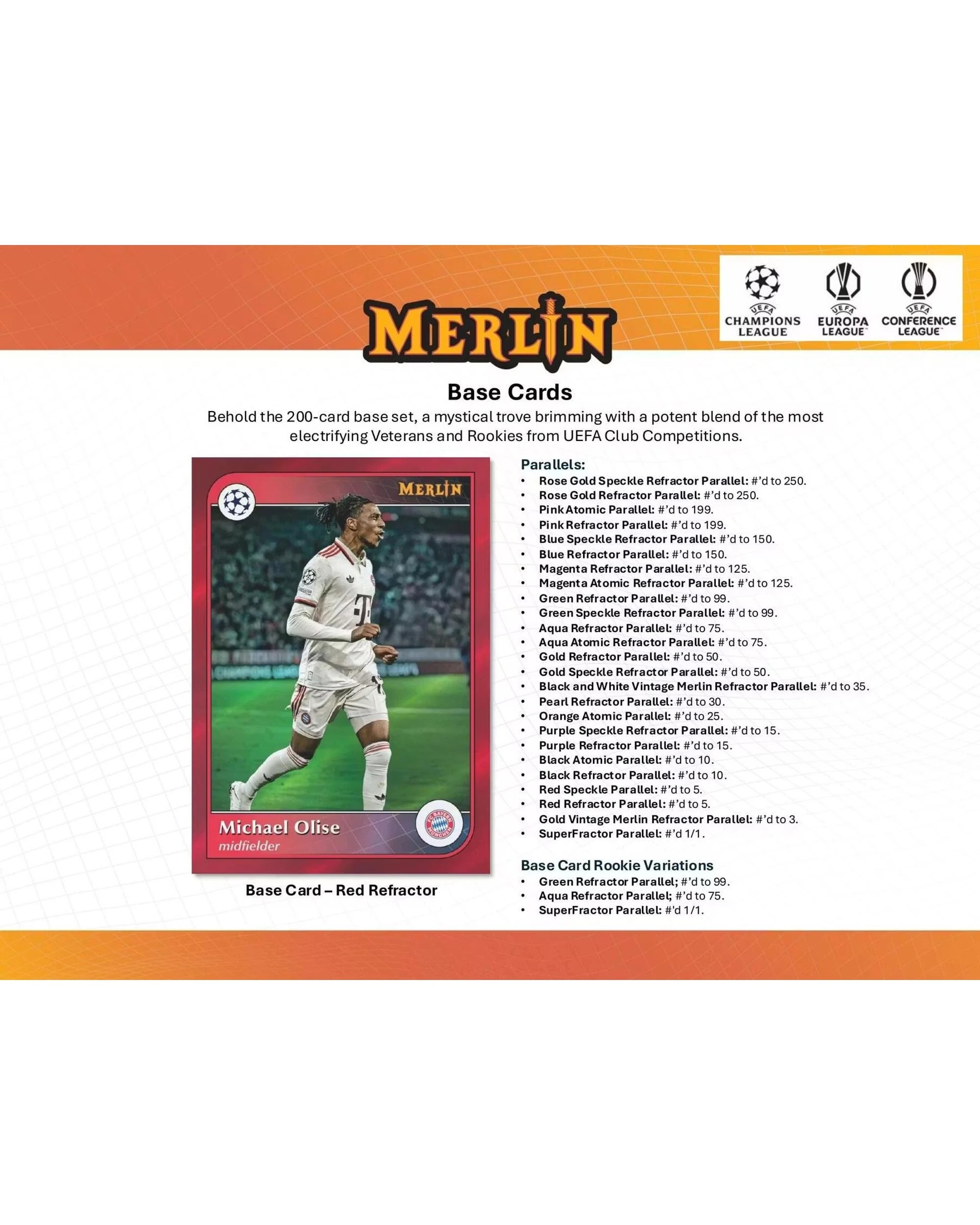 5 Topps 2024/2025 Chrome Merlin UEFA Club Competitions Soccer Blaster Box, 5 of 10