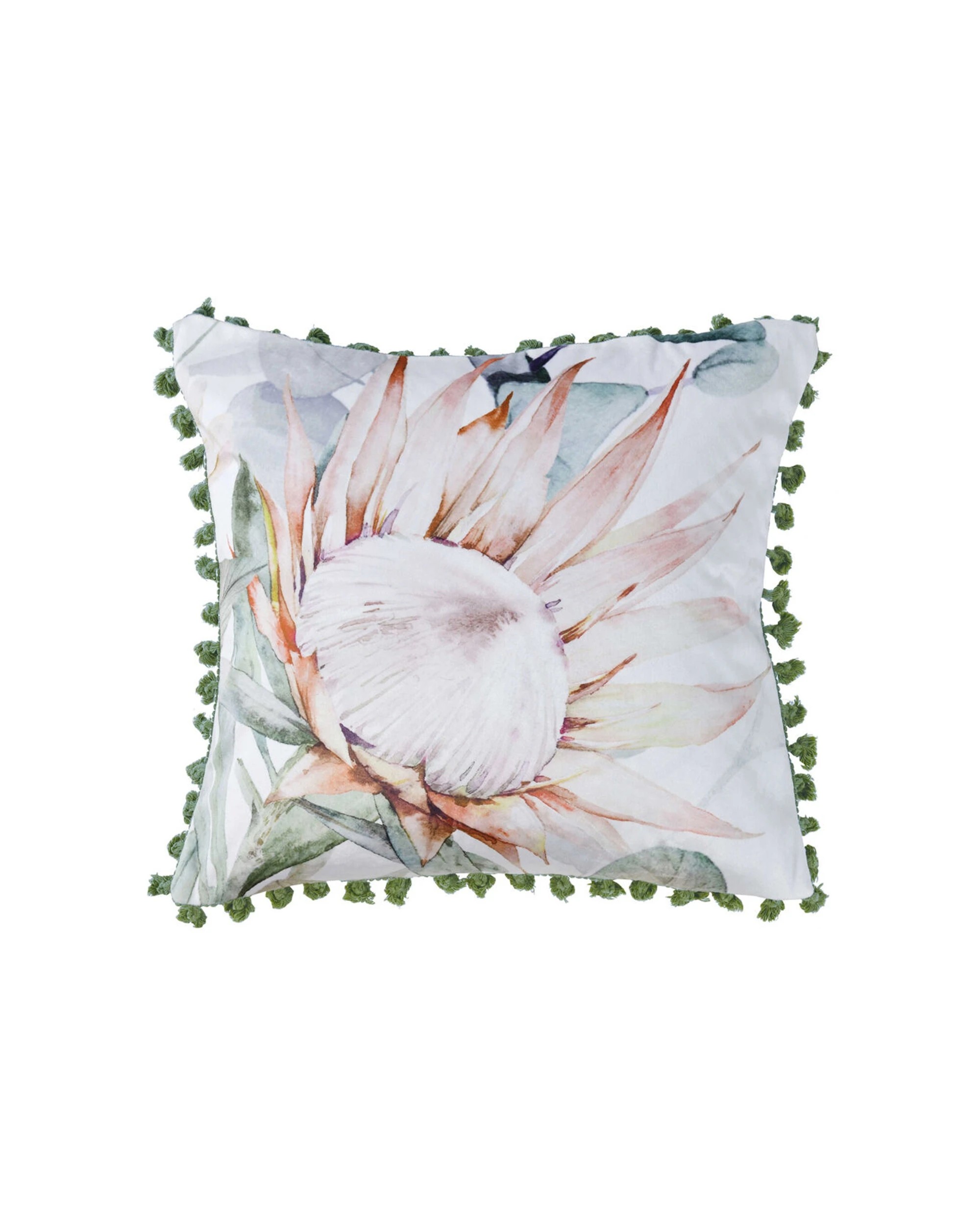 1 Bianca Helensvale Square Velvet Cushion Floral Print 43x43cm Floral - Multi, 1 of 1