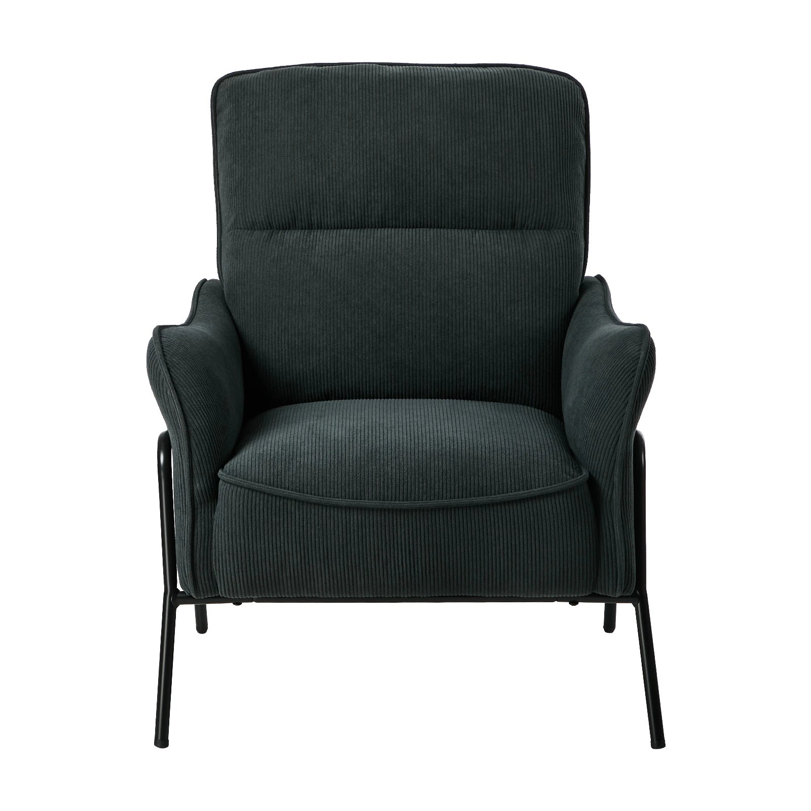 6 Oikiture Armchair Velvet Fabric Lounge Chair Accent Chair - Grey, 6 of 9