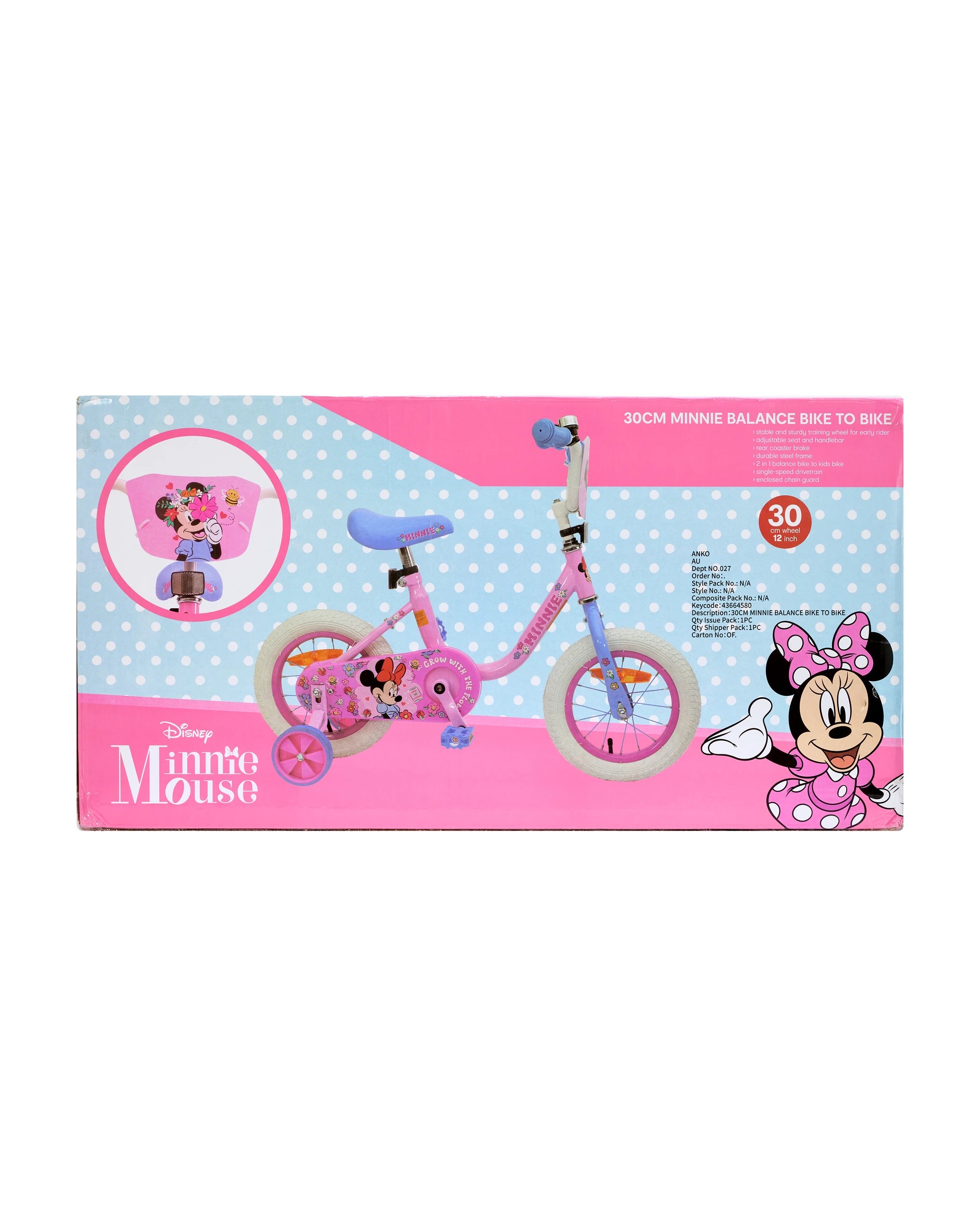 8 Disney Minnie Mouse 30cm Balance Bike to Bike, 8 of 9