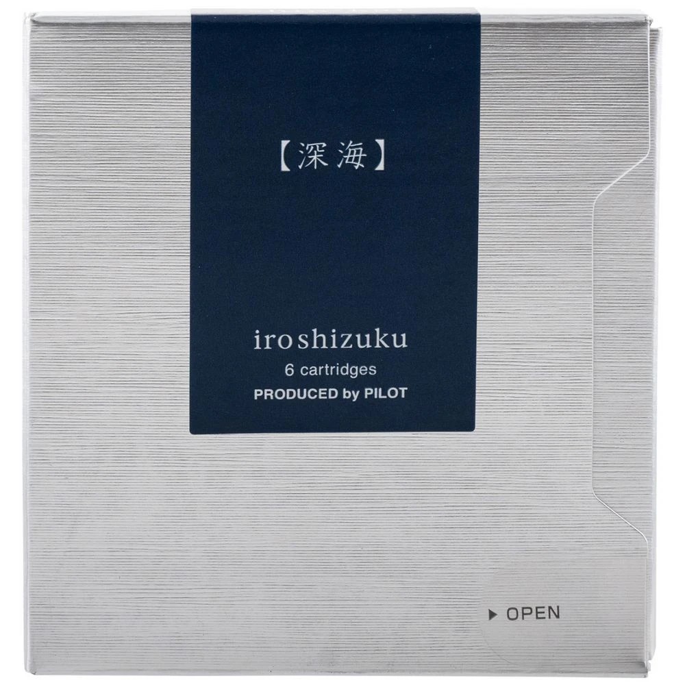 3 Iroshizuku Fountain Pen Ink Cartridge Deep Sea 6Pk, 3 of 3