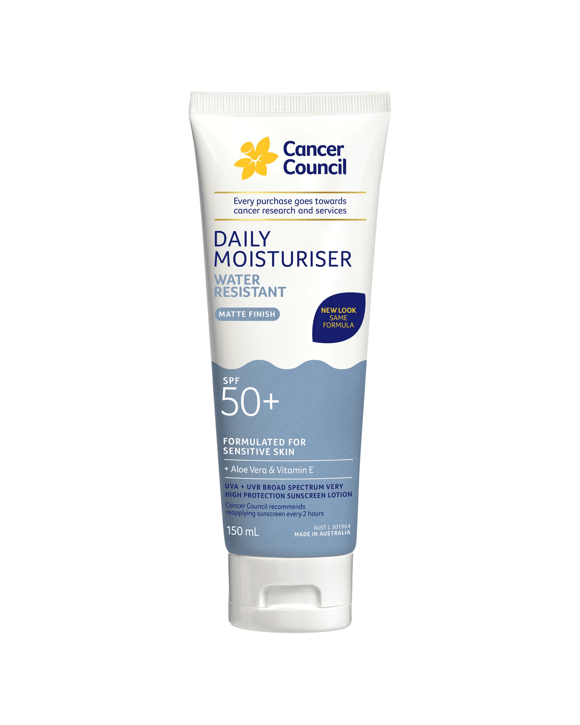 Cancer Council SPF50+ Daily Moisturiser 150ml - Aloe Vera and Vitamin E