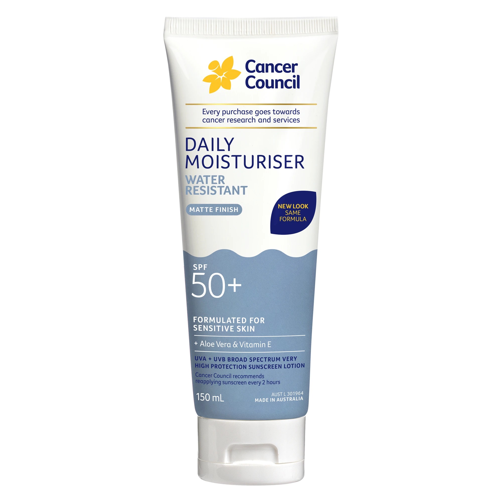 1 Cancer Council SPF50+ Daily Moisturiser 150ml - Aloe Vera and Vitamin E, 1 of 3