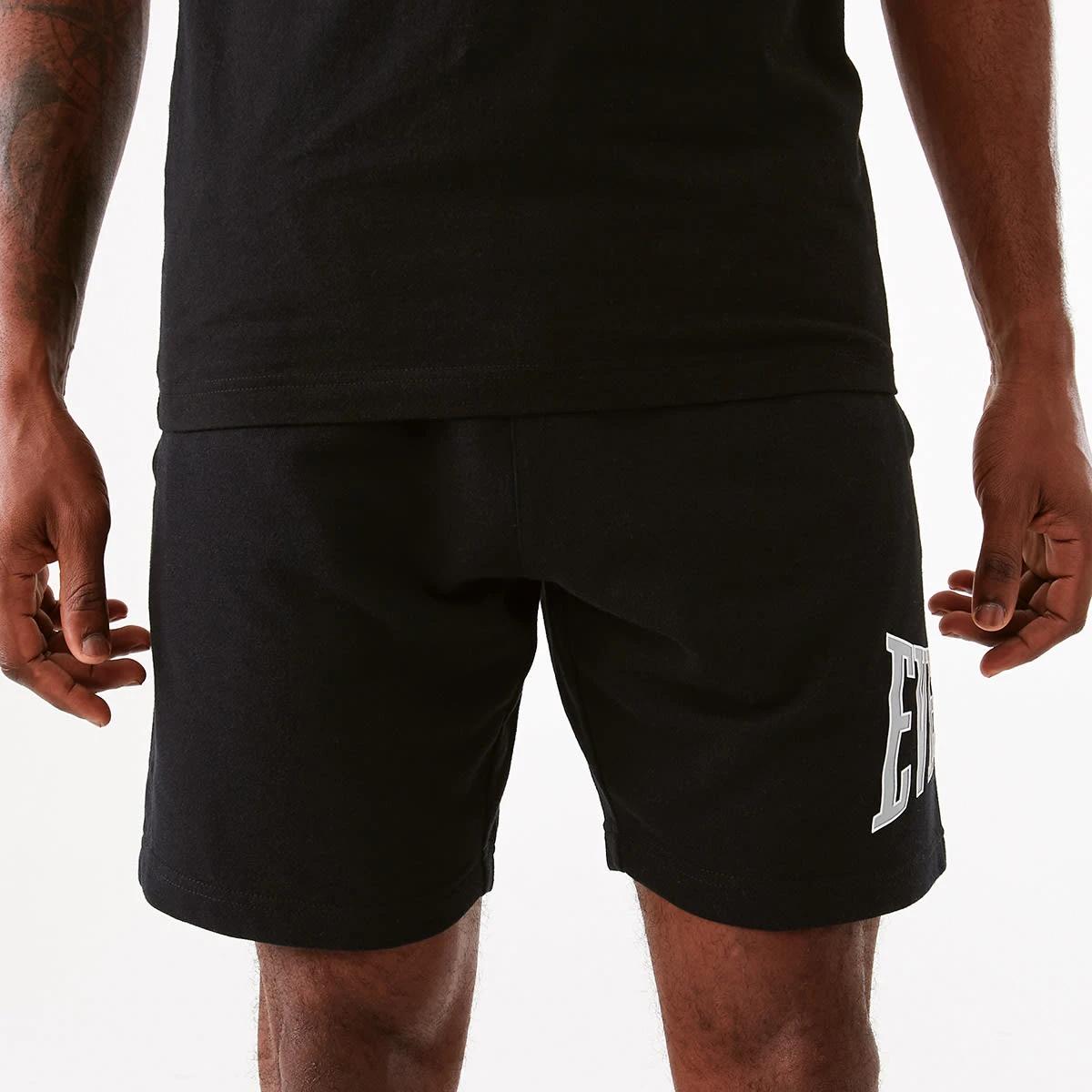 2 Everlast Mens French Terry Shorts Black, 2 of 7