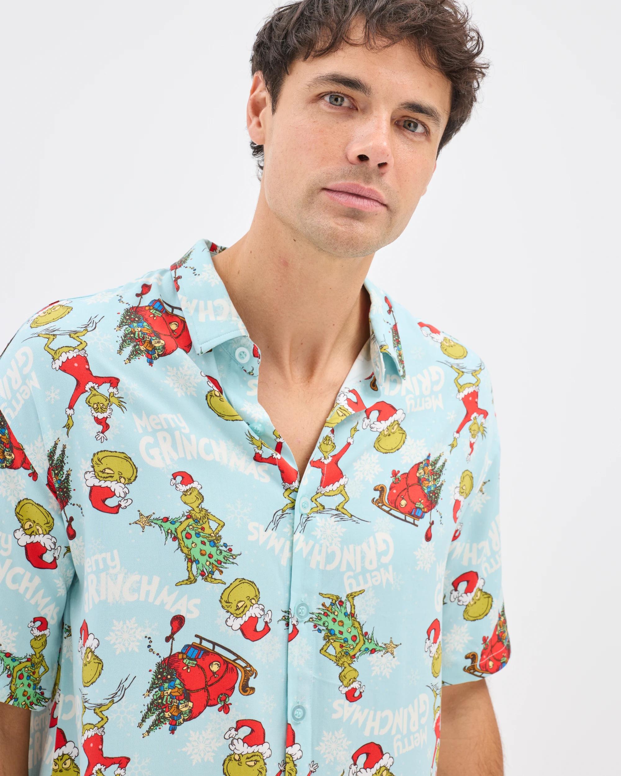 4 The Grinch Licensed Merry Grinchmas Christmas Short Sleeve Shirt MULTI MERRY GRINCHMAS, 4 of 7