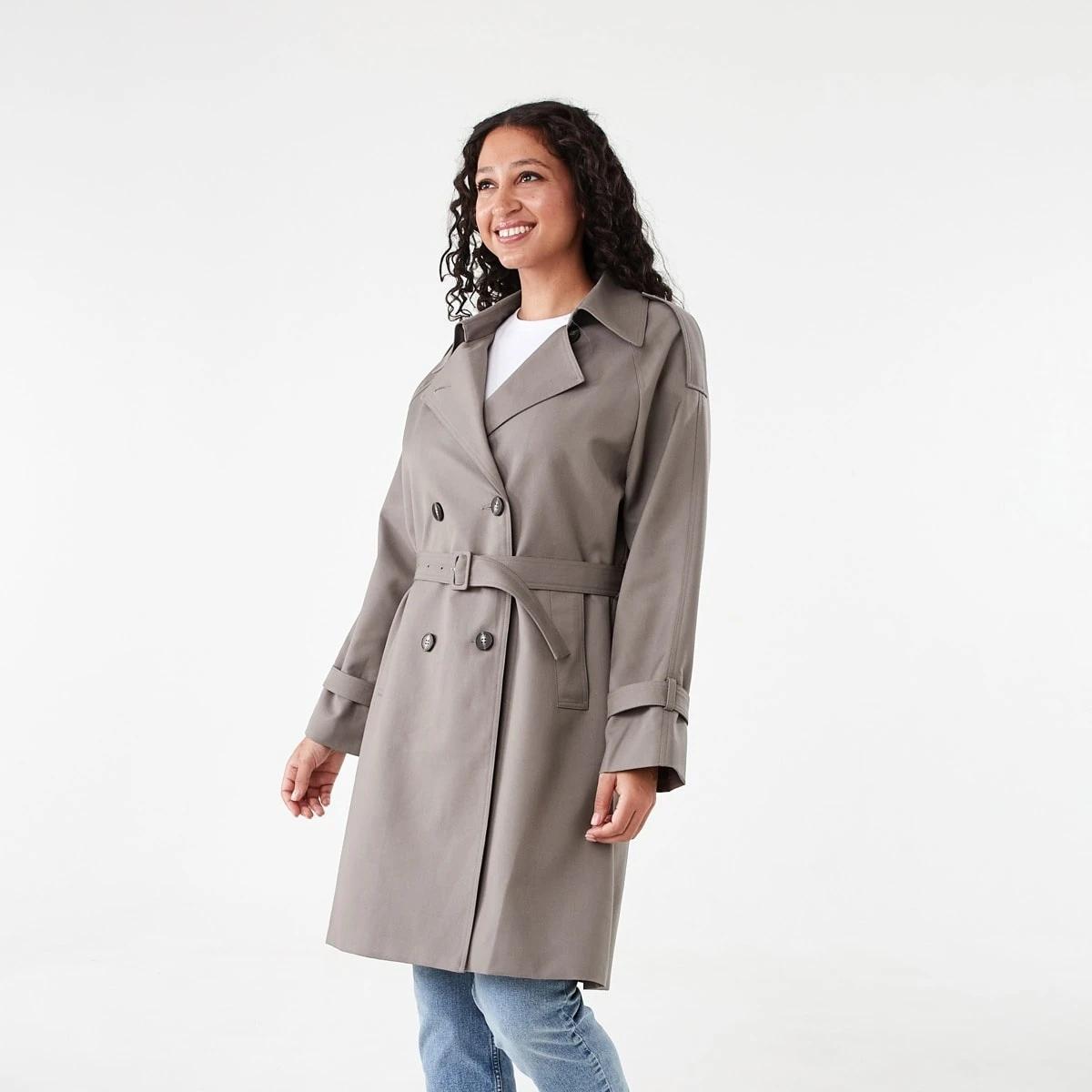 2 Lightweight Trench Coat Taupe Brn, 2 of 10