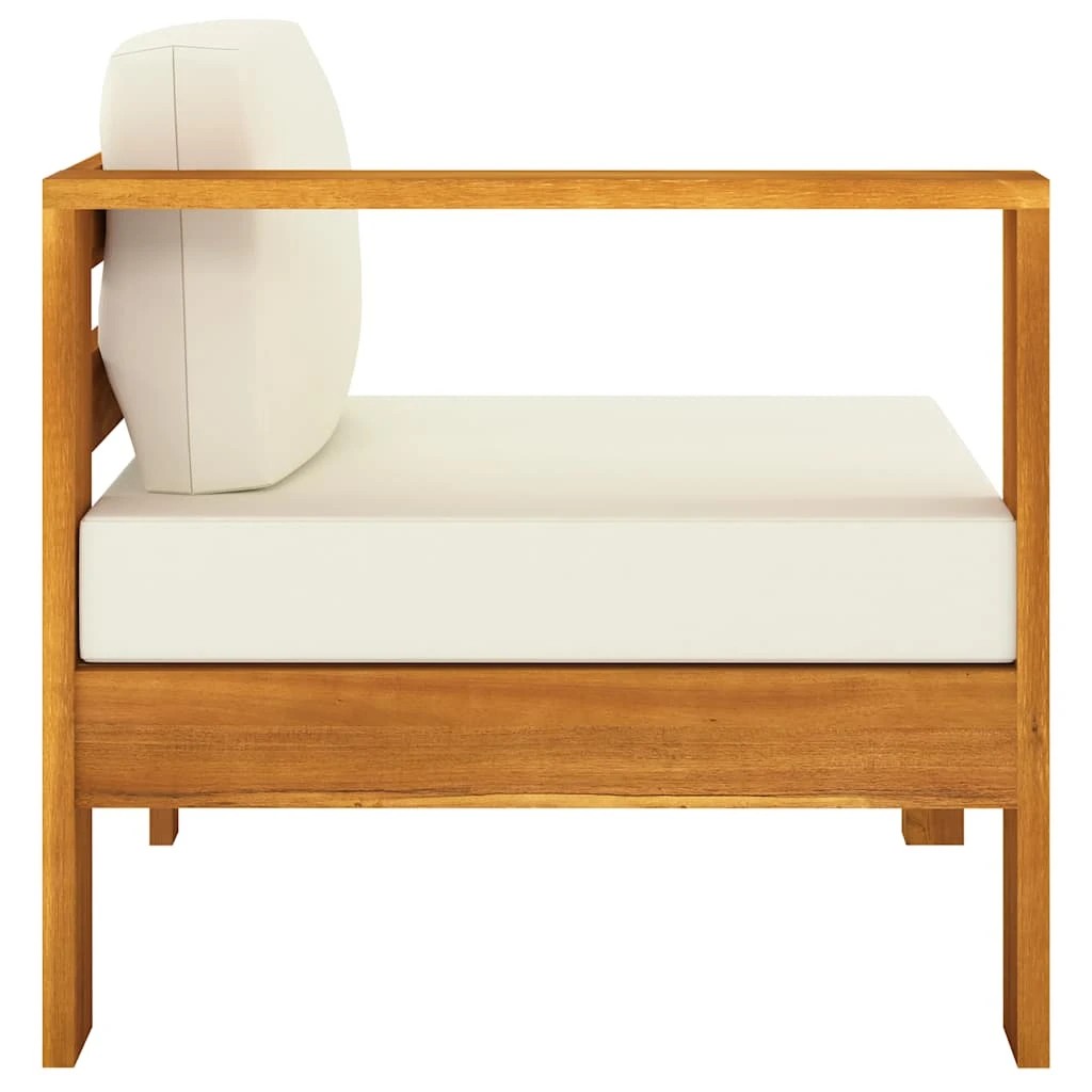3 Vidaxl Garden Sofa Wooden Garden Sofa, Wooden Garden Sofas - White, 3 of 8