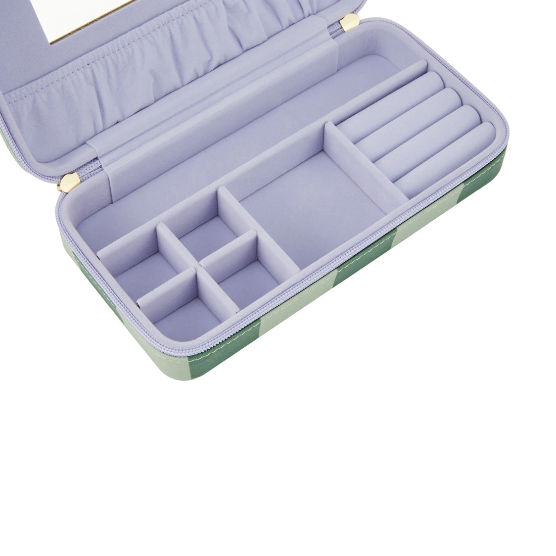 5 Green Stripe Jewellery Case, 5 of 6