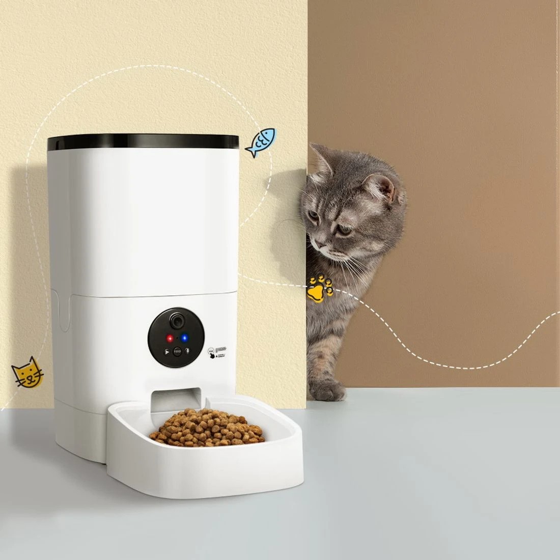 3 i.Pet Automatic Pet Feeder 6L Wifi Camera Dog Cat Smart Food Dispenser Timer - White, 3 of 6