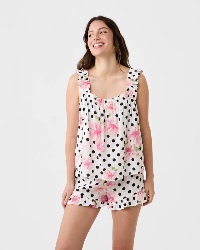 Sleeveless Cotton Double Cloth Pyjama