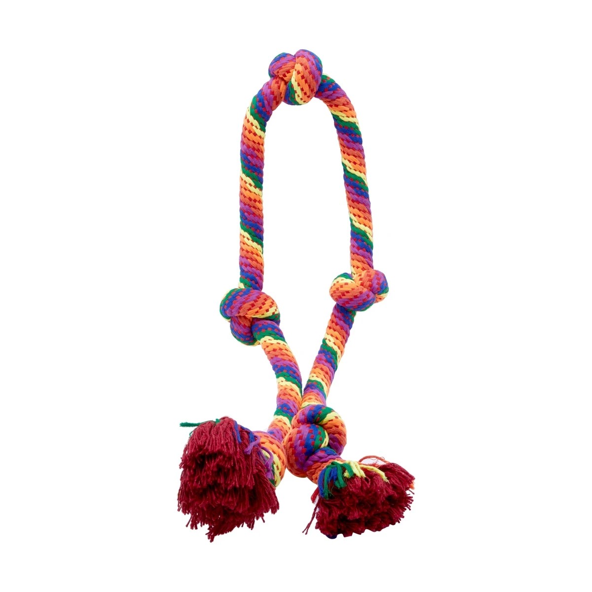 1 Pet Toy Mega Knotted Rope Rainbow, 1 of 4