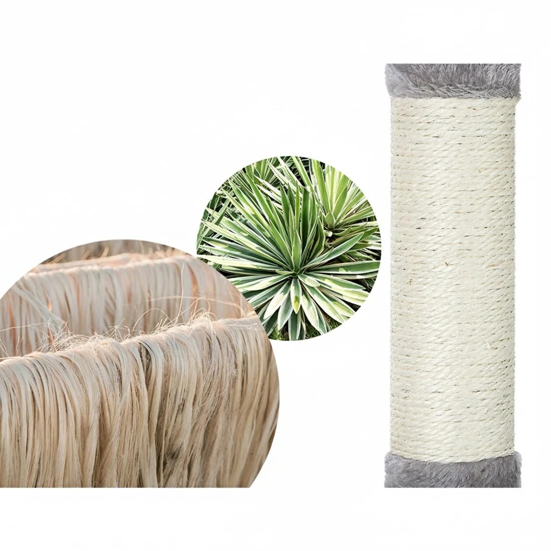 4 i.Pet Cat Tree 103cm Tower Scratching Post Scratcher  Condo House Trees - Grey, 4 of 5