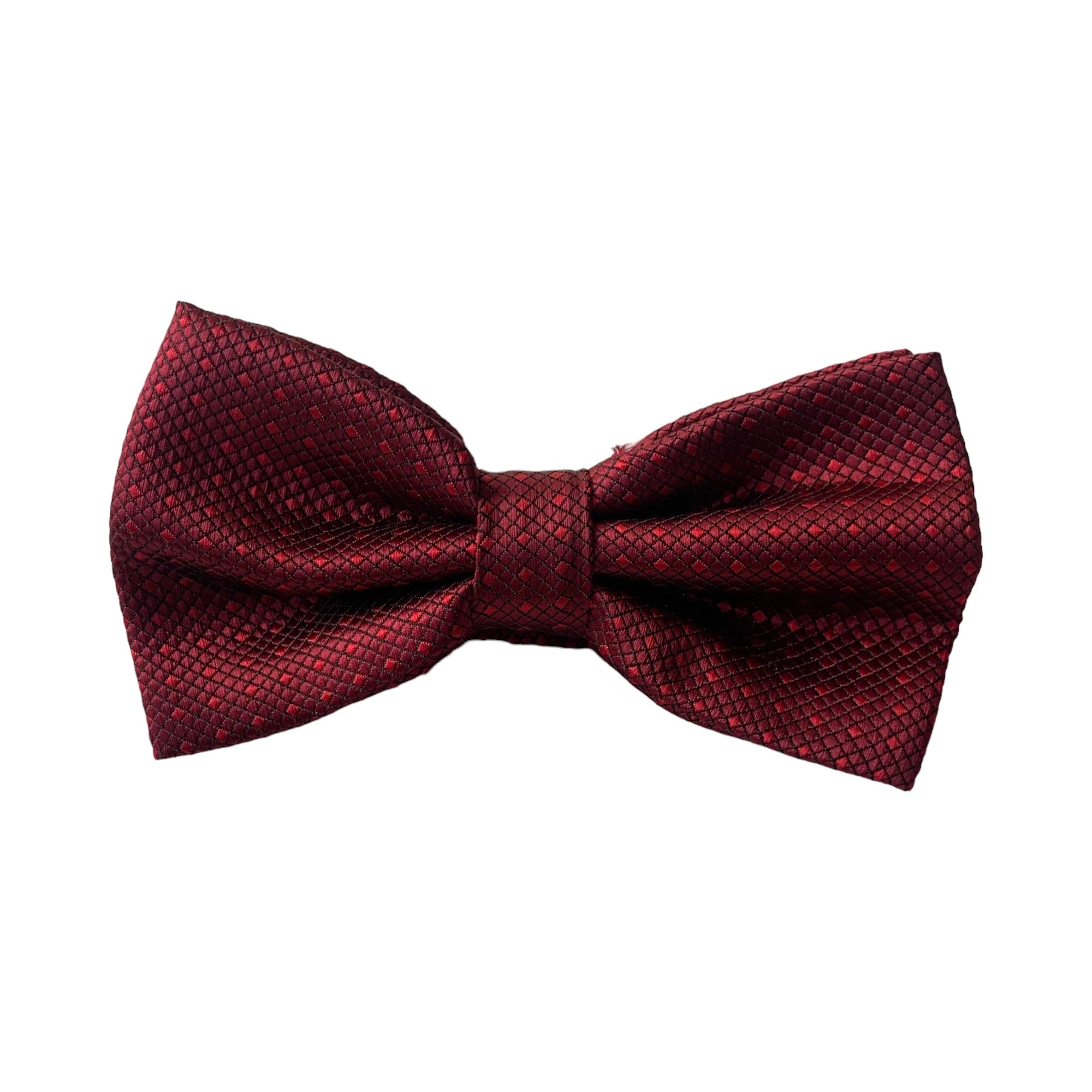 4 Zasel Mens Checkered Matching Bow Tie, Pocket Square & Cuff Links Set - Brown, 4 of 5