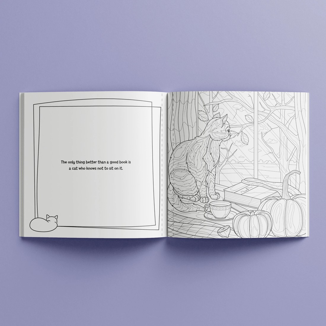 5 Art Maker All I Need Is Books & Cats Creative Colouring Book, 5 of 5