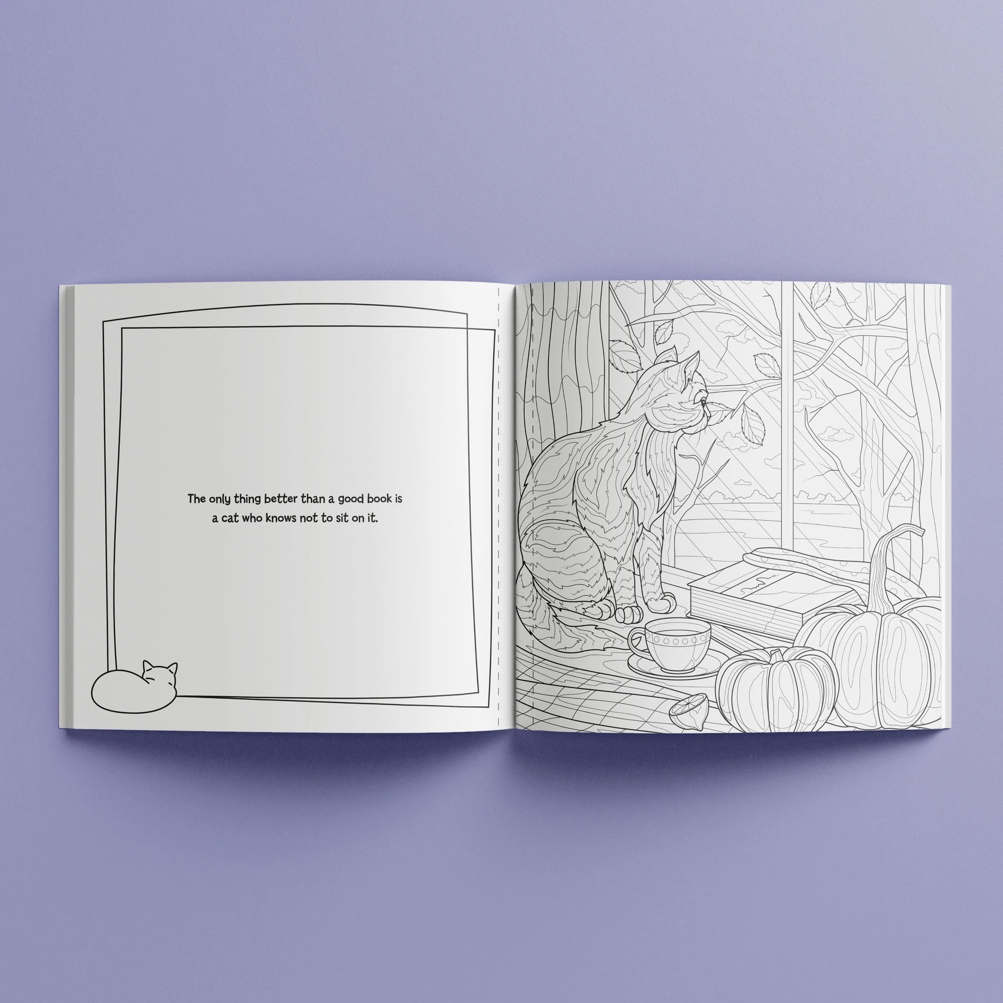 5 Art Maker All I Need Is Books & Cats Creative Colouring Book, 5 of 5