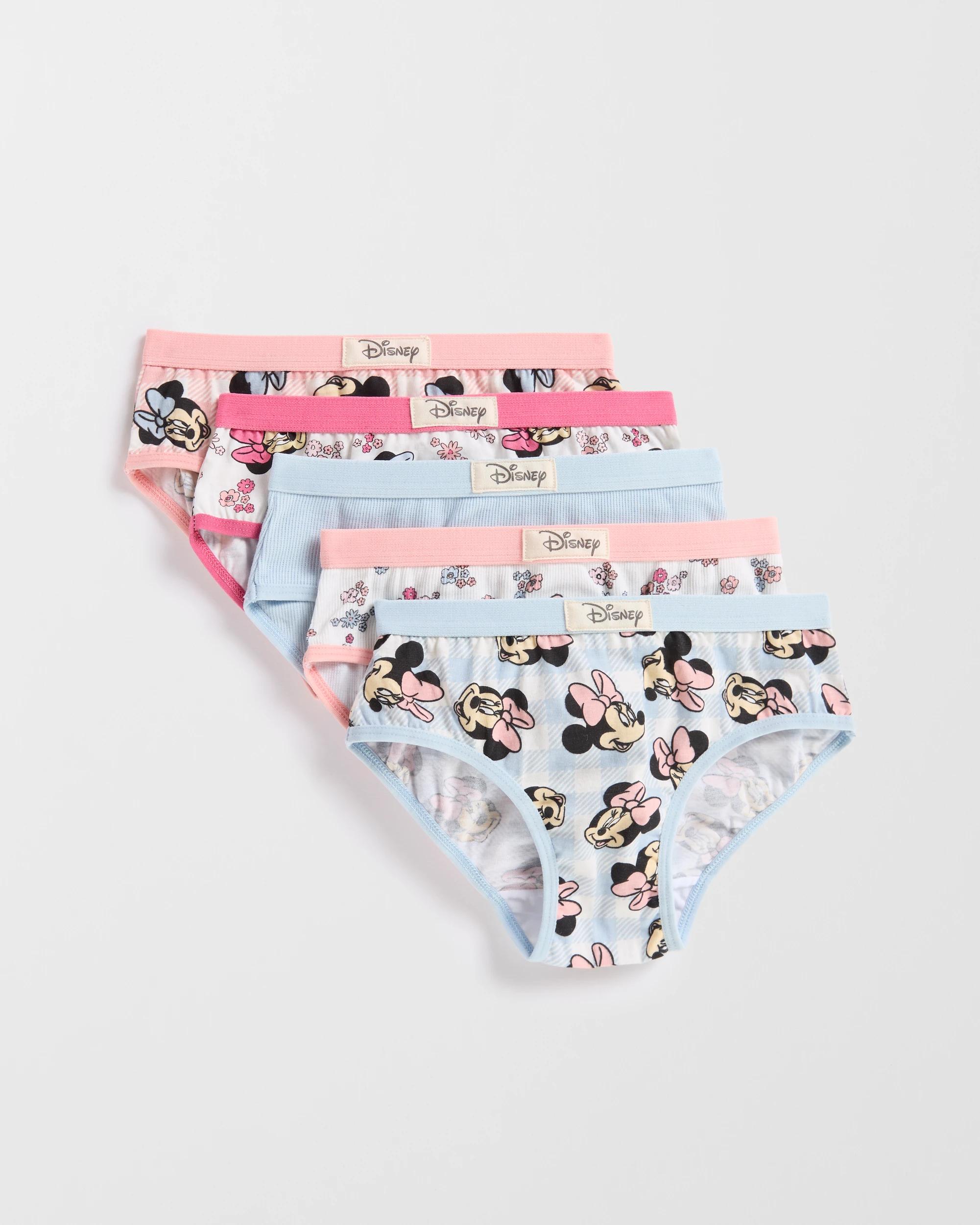 3 Disney Minnie Mouse Australian Cotton Younger Girls Briefs 5 Pack MULTI, 3 of 3