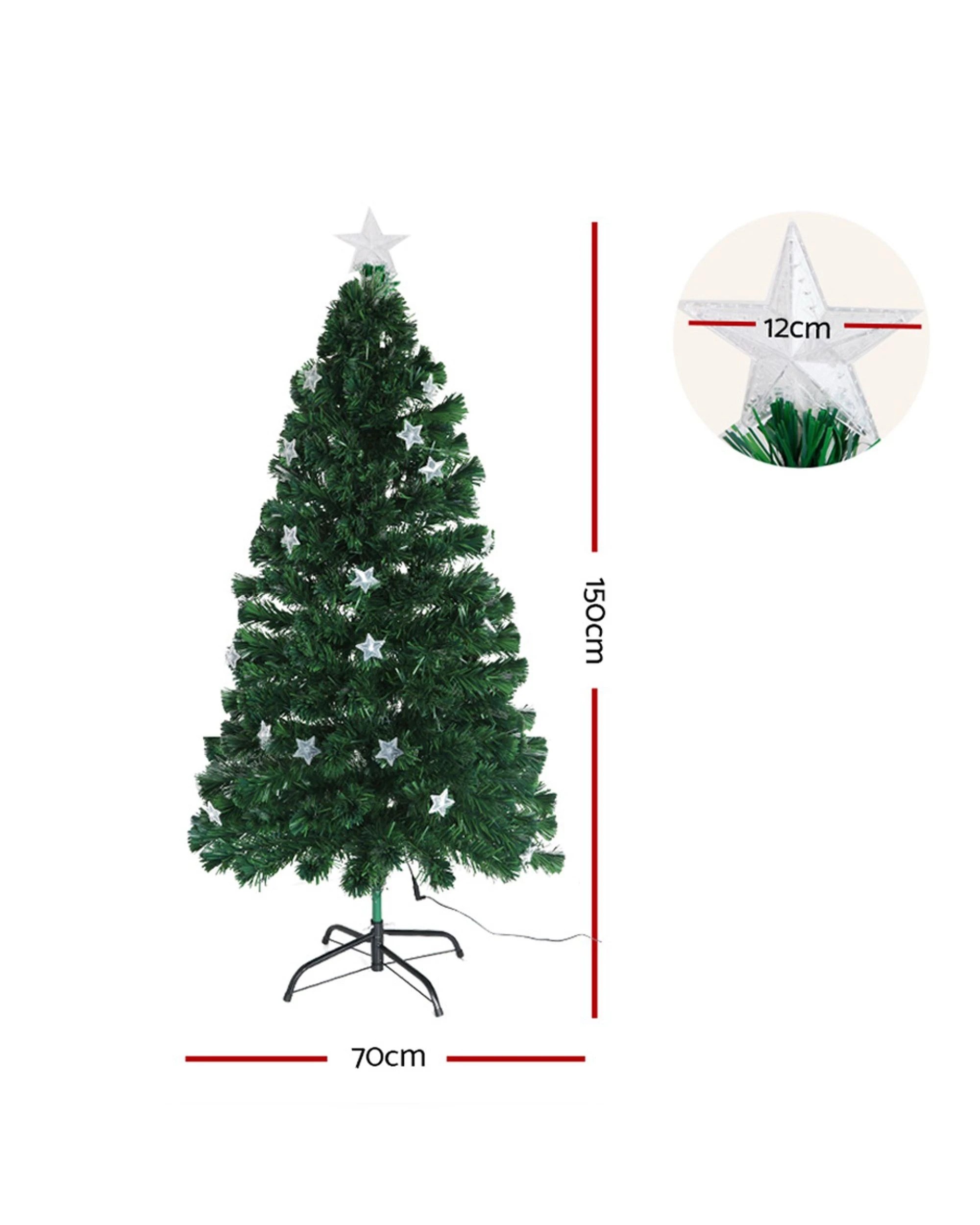 2 Jingle Jollys 1.5m Christmas Tree Optic Fibre Led Xmas Tree
 - Green, 2 of 3