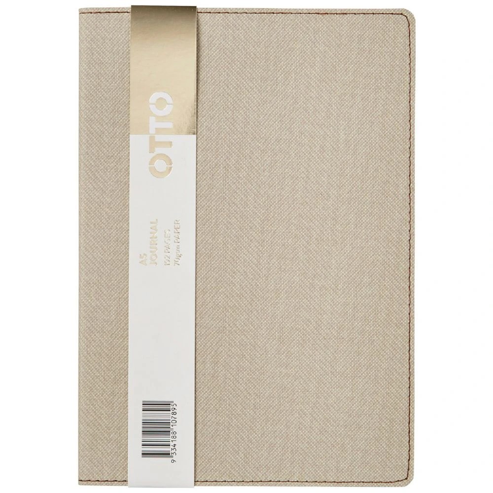 1 Otto A5 Herringbone Notebook 192 Pages Brown, 1 of 5