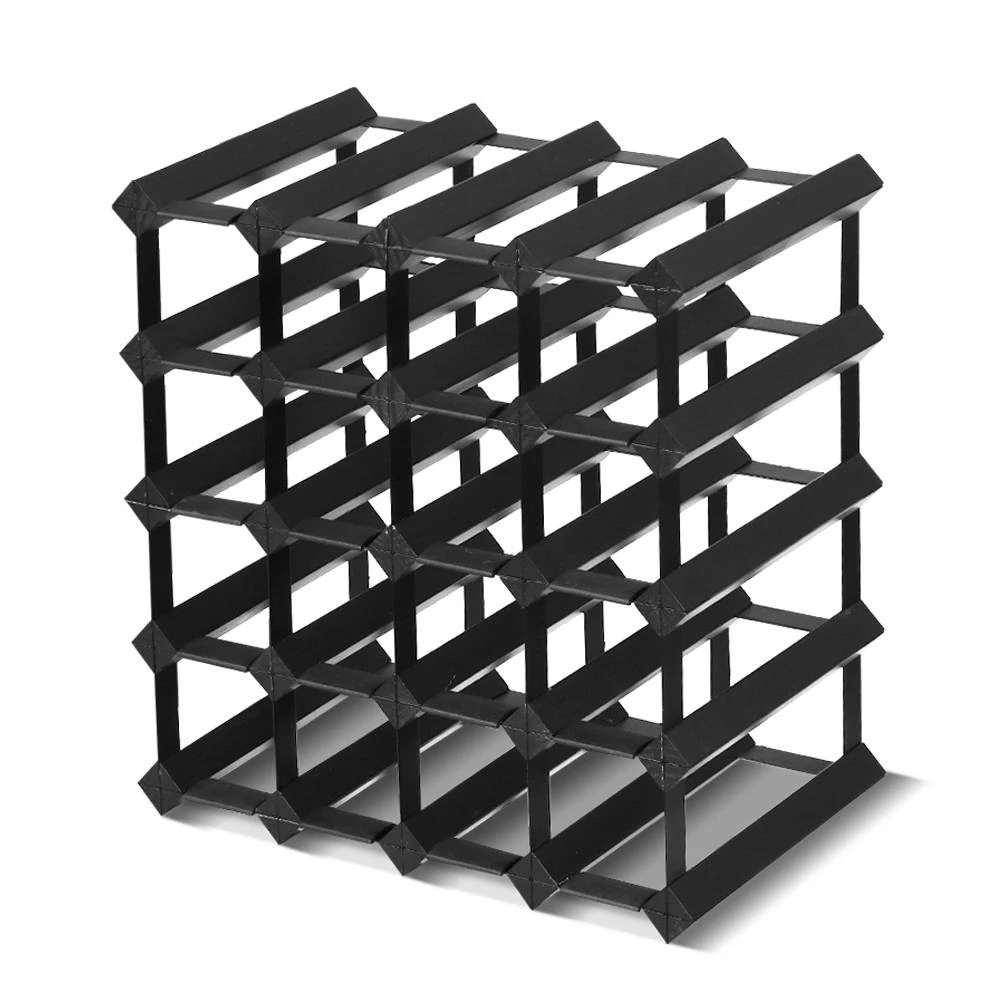 1 Artiss Wine Rack 20 Bottle - Black, 1 of 5