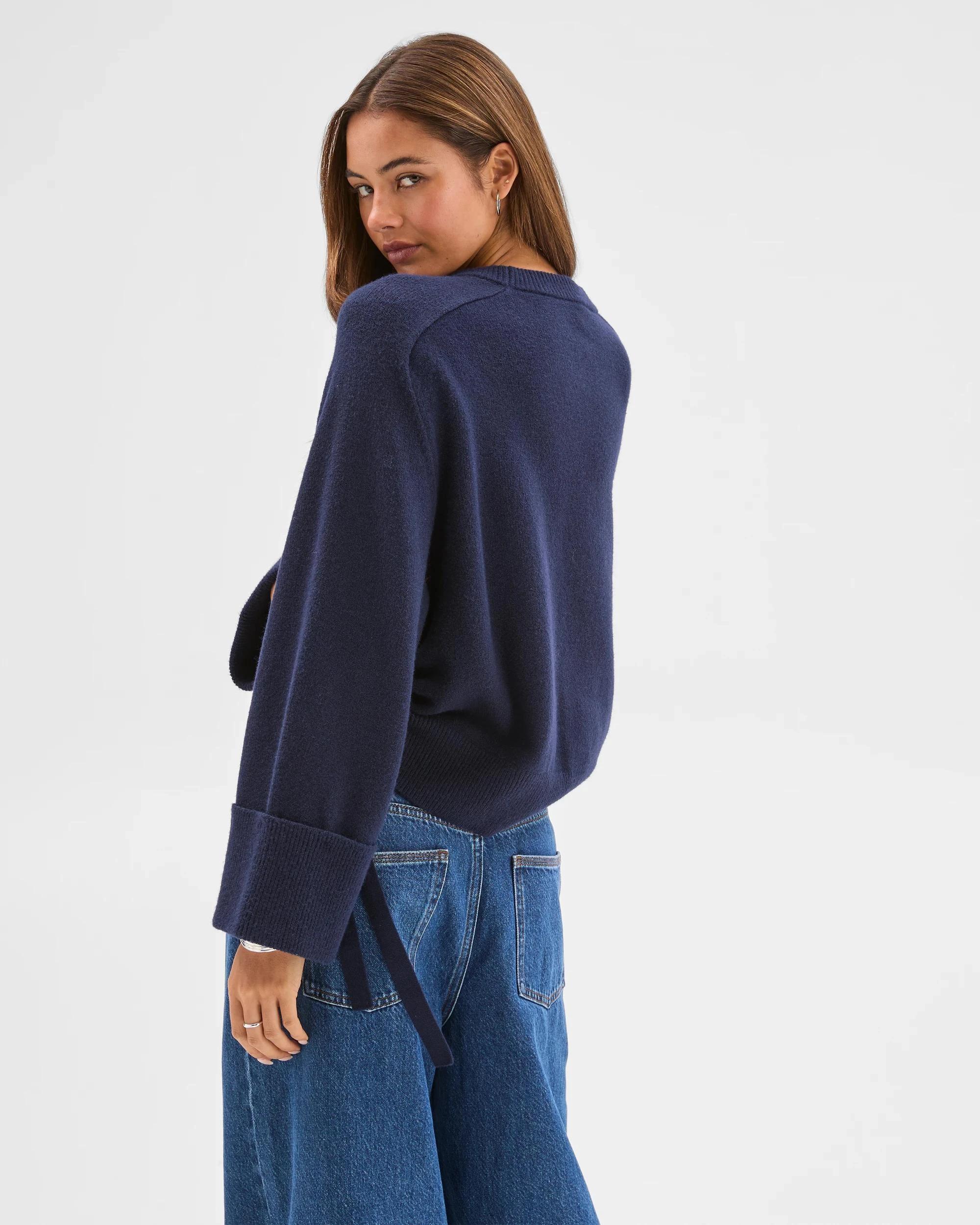 8 Lily Loves Gathered Detail Jumper INK BLUE, 8 of 9