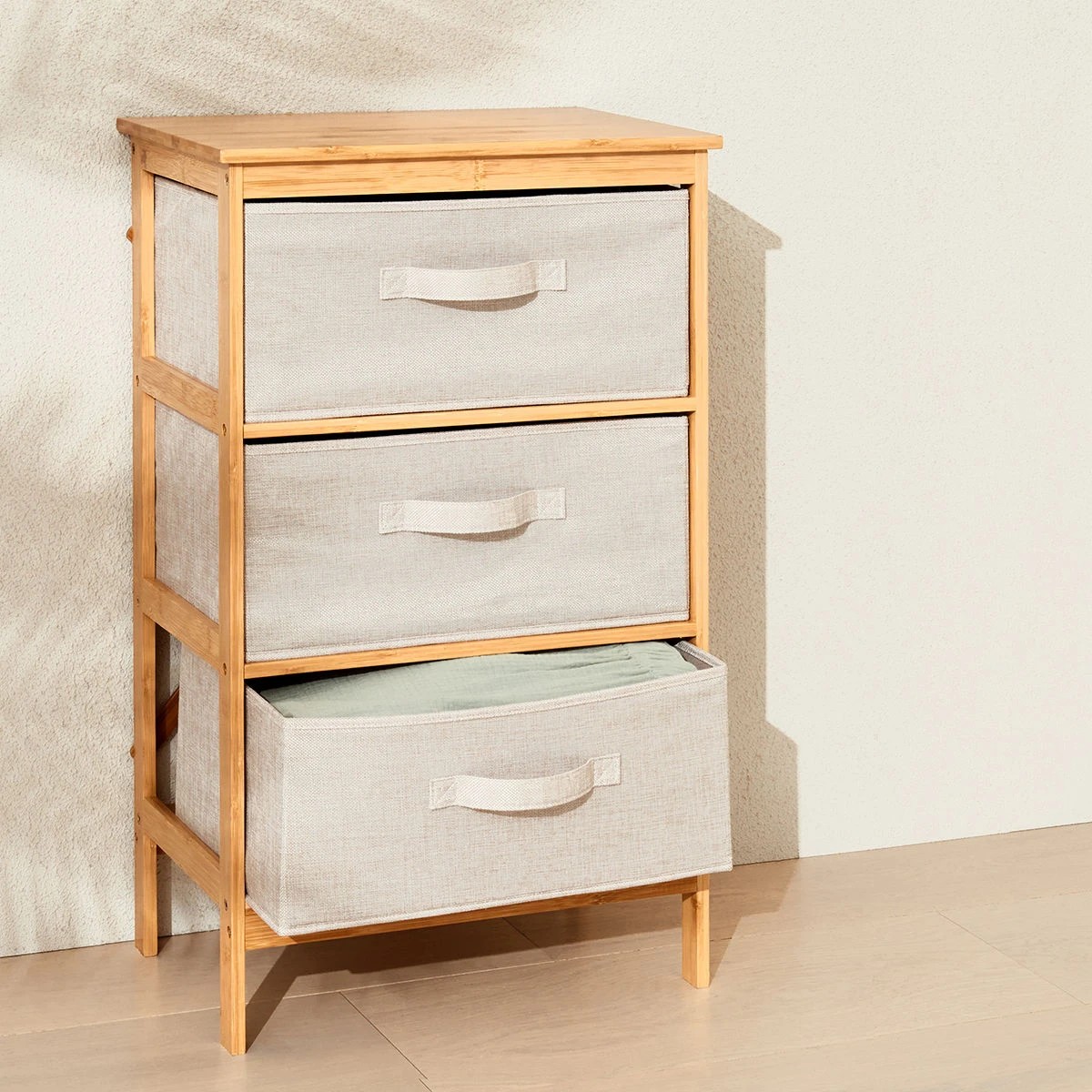 1 3 Drawer Bamboo Chest, 1 of 9