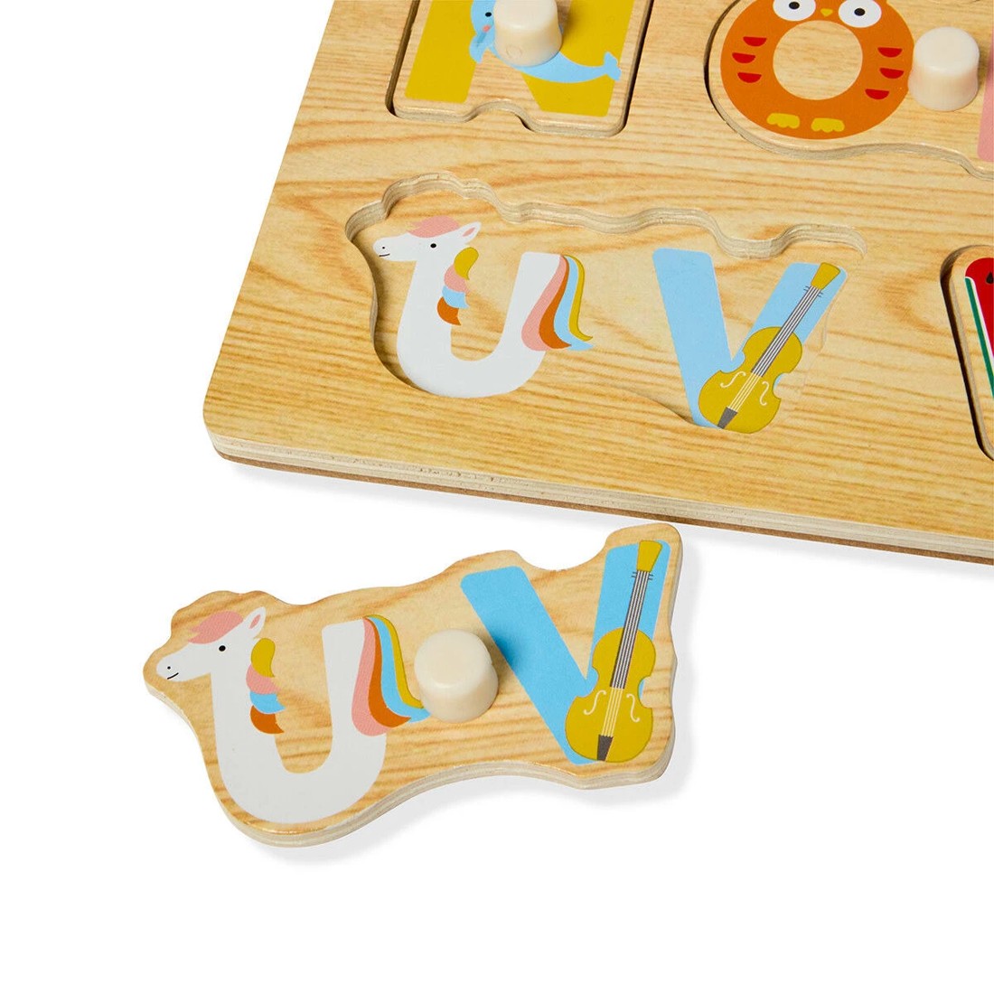 6 Wooden Alphabet Peg Puzzle, 6 of 6