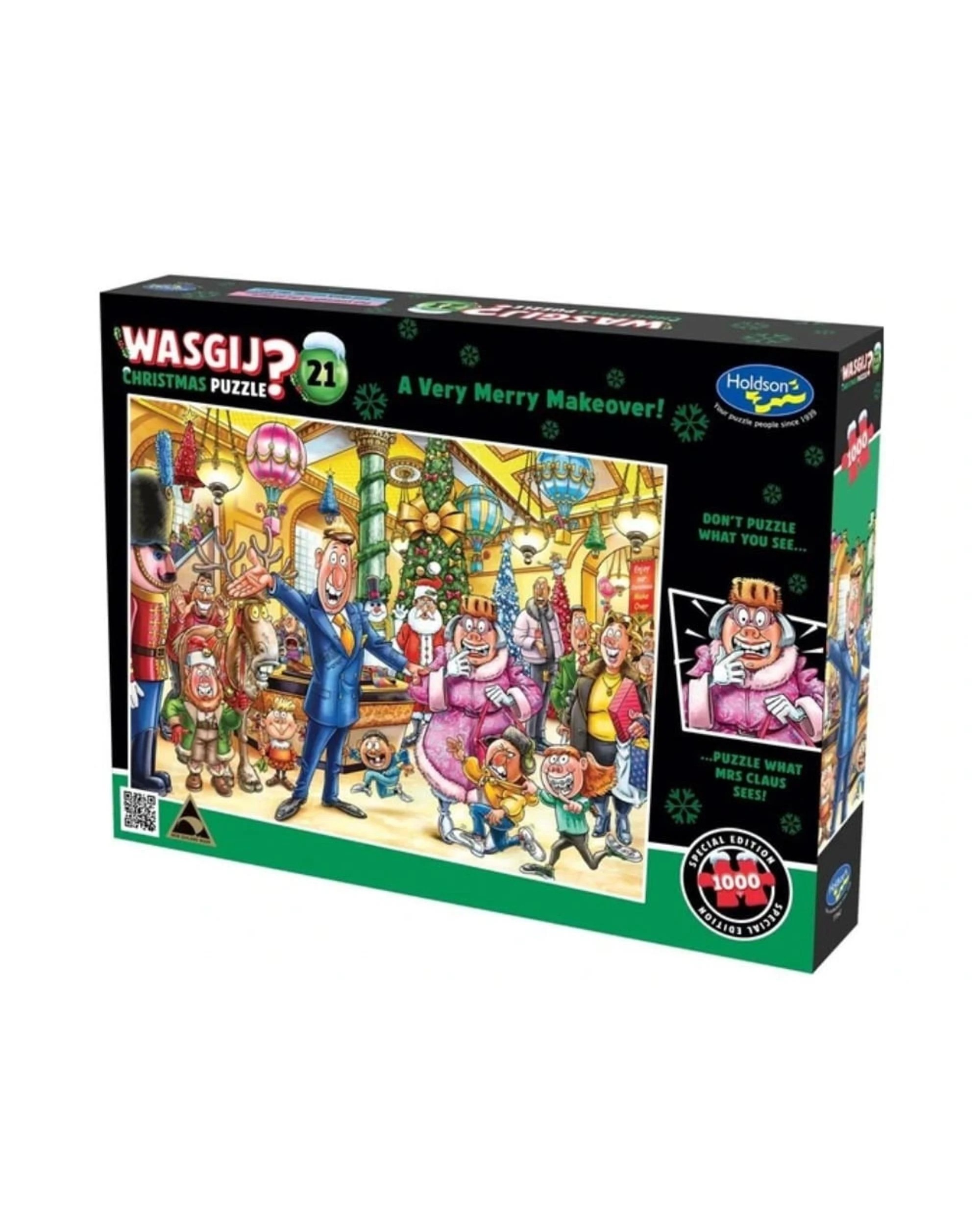1 Holdson Wasgij Christmas #21 A Very Merry Makeover 1000 Piece Jigsaw Puzzle, 1 of 3