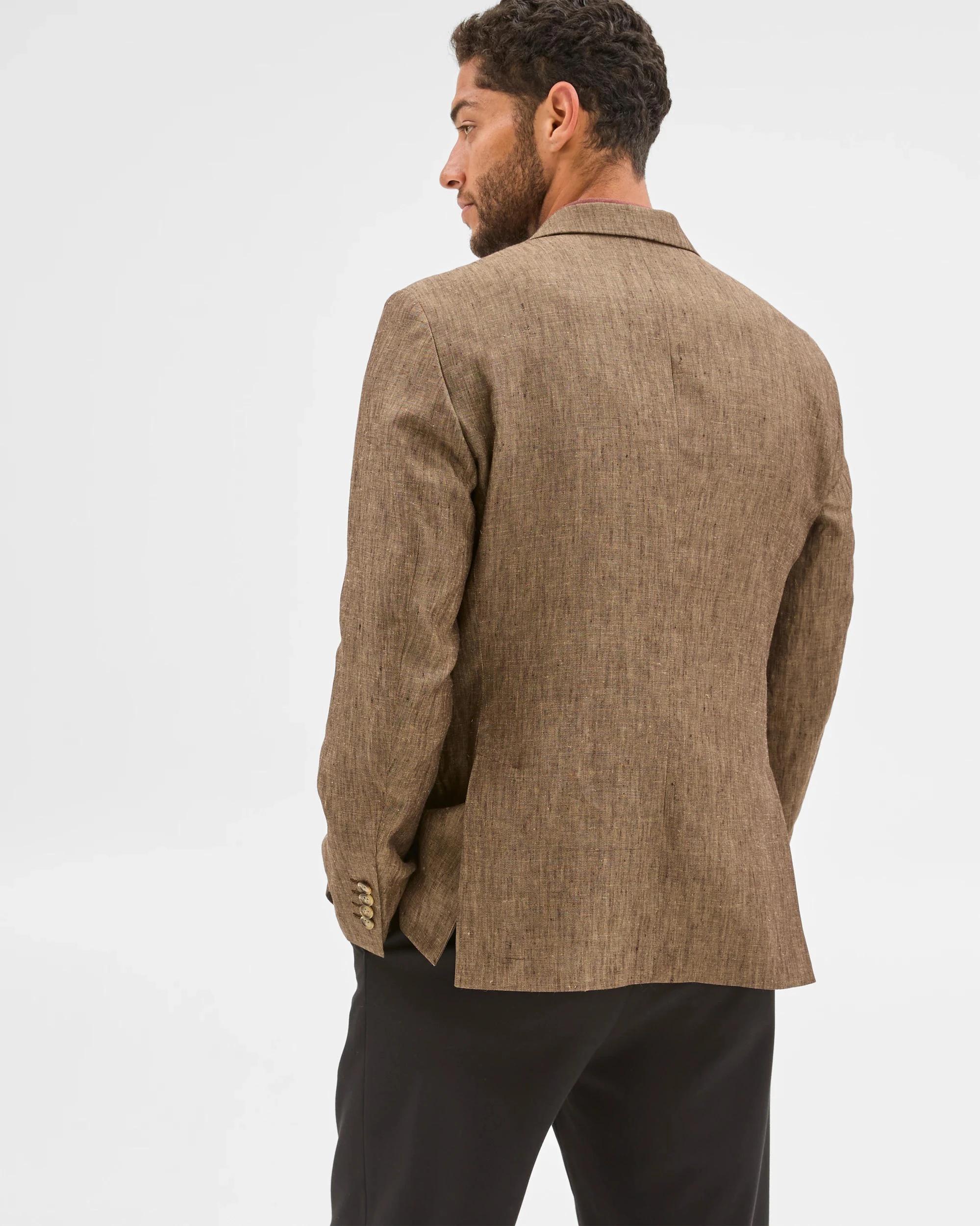 5 Tailored Fit European Linen Blazer - Preview CHOCOLATE, 5 of 7