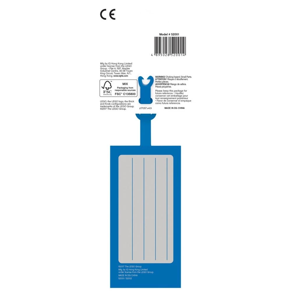 2 Lego Luggage Tag Blue Brick, 2 of 5