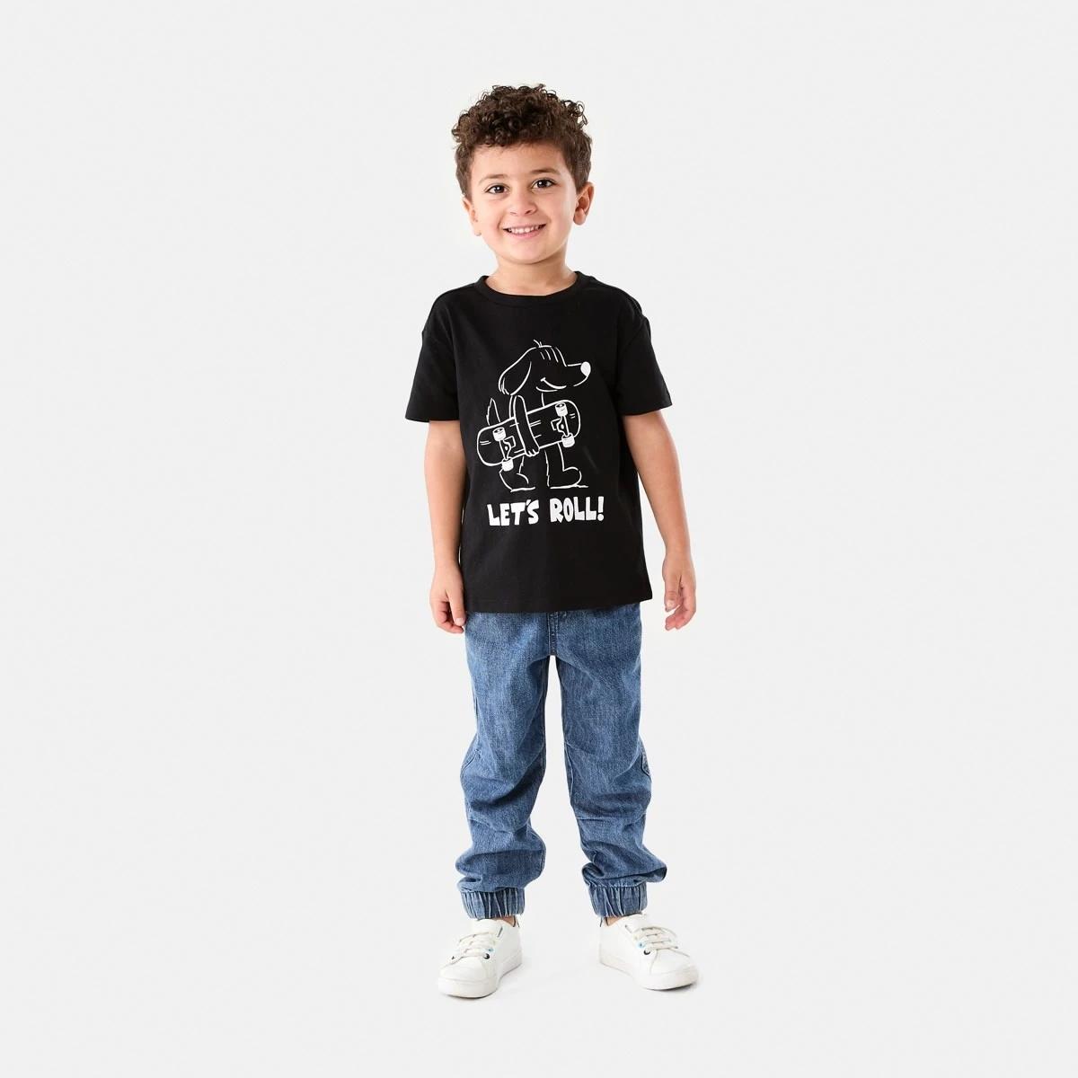 5 Chest Print T-shirt SKATE DOG KMART BLACK, 5 of 6