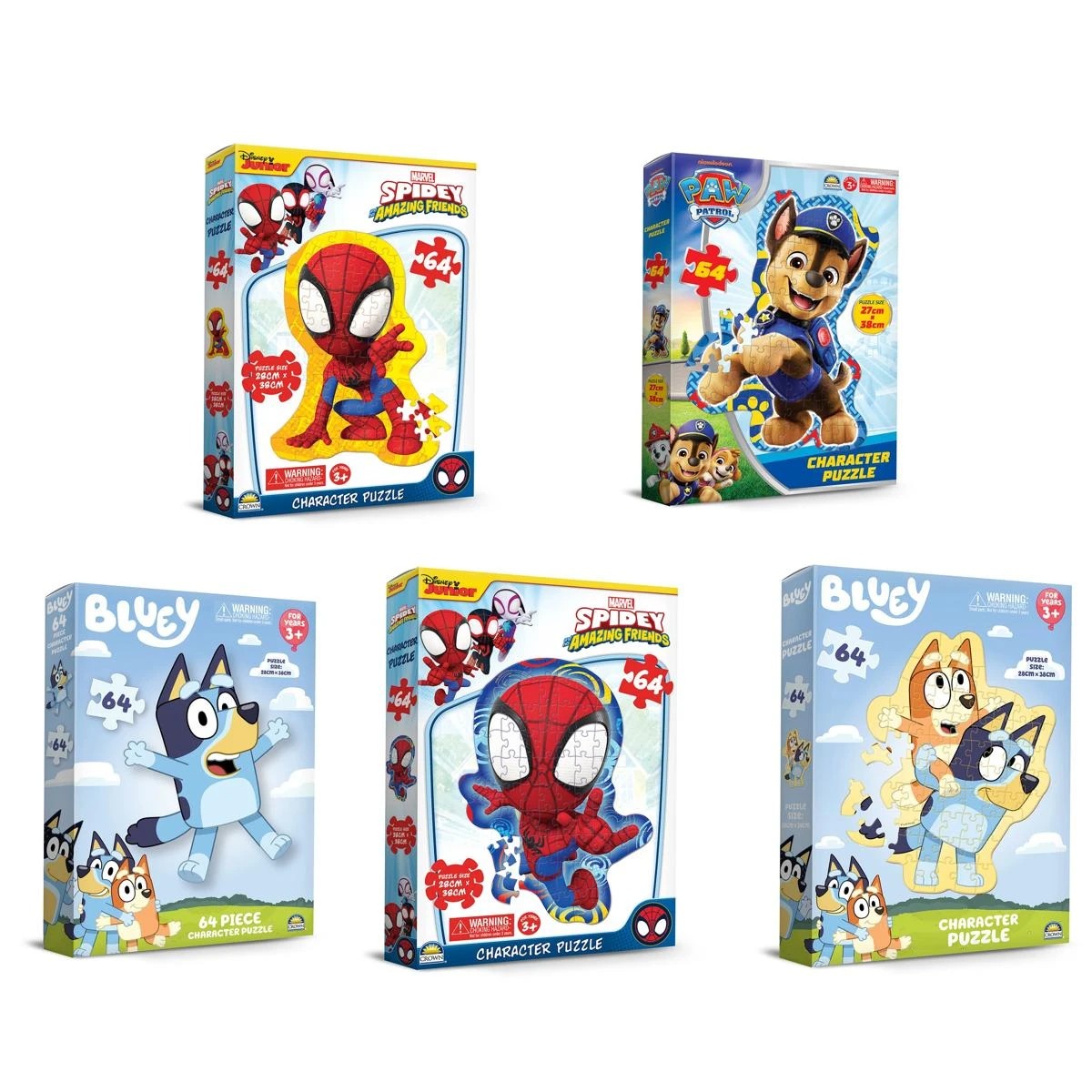 1 64 Piece Character Puzzle - Assorted, 1 of 6