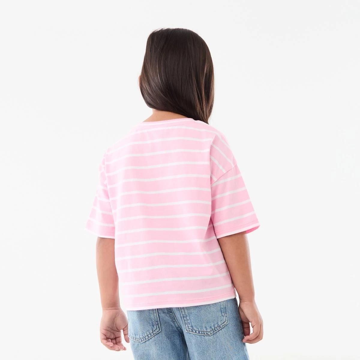 2 Short Sleeve Stripe T-shirt Pnk Stripe, 2 of 8