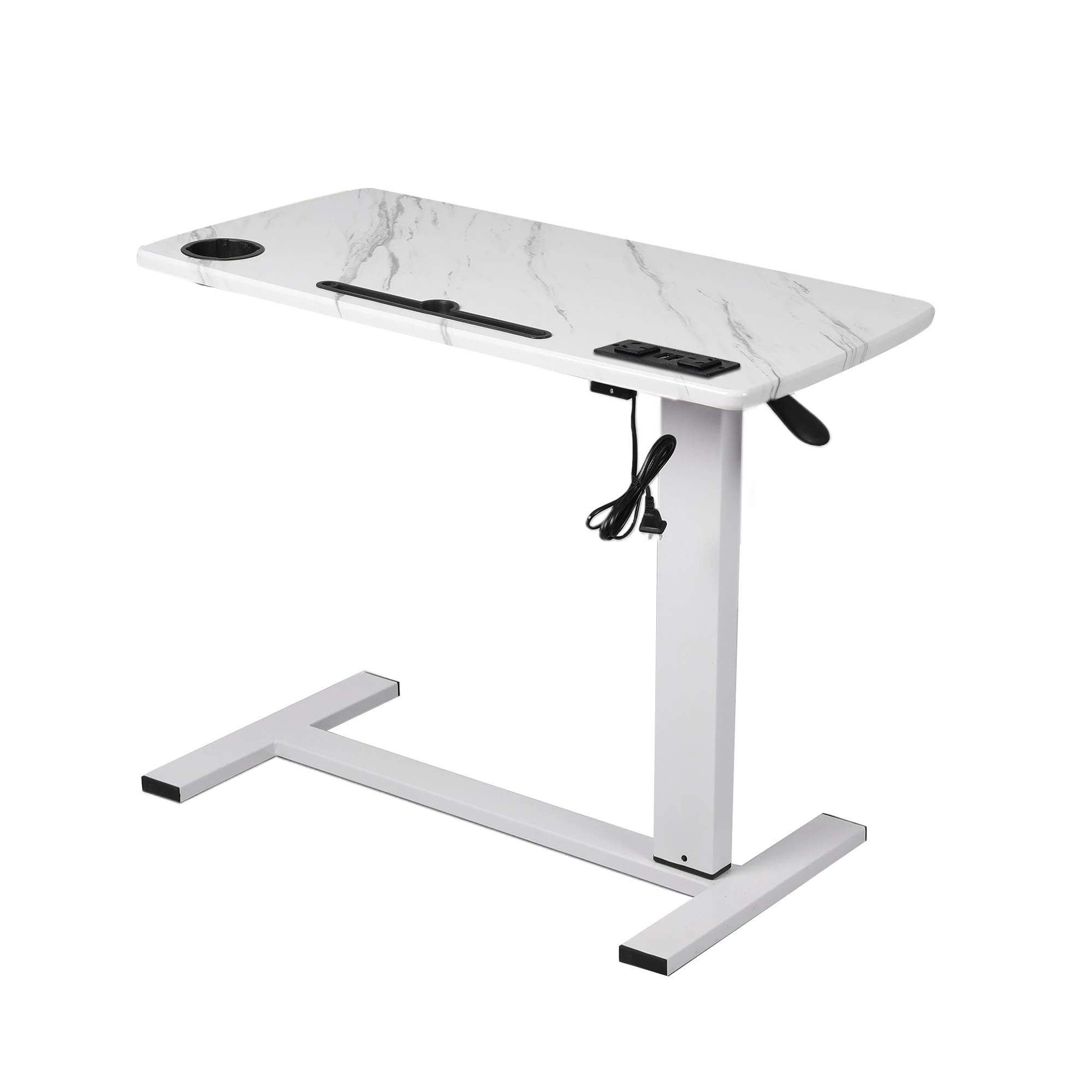 1 Levede Adjustable Standing Desk - White, 1 of 4