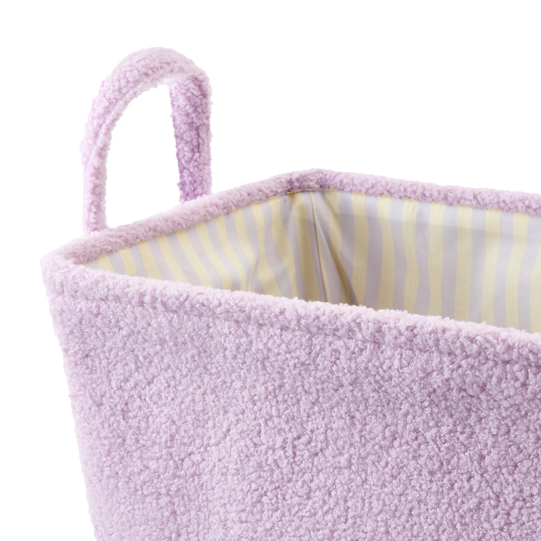 6 Boucle Basket with Stripe Liner - Purple, 6 of 7